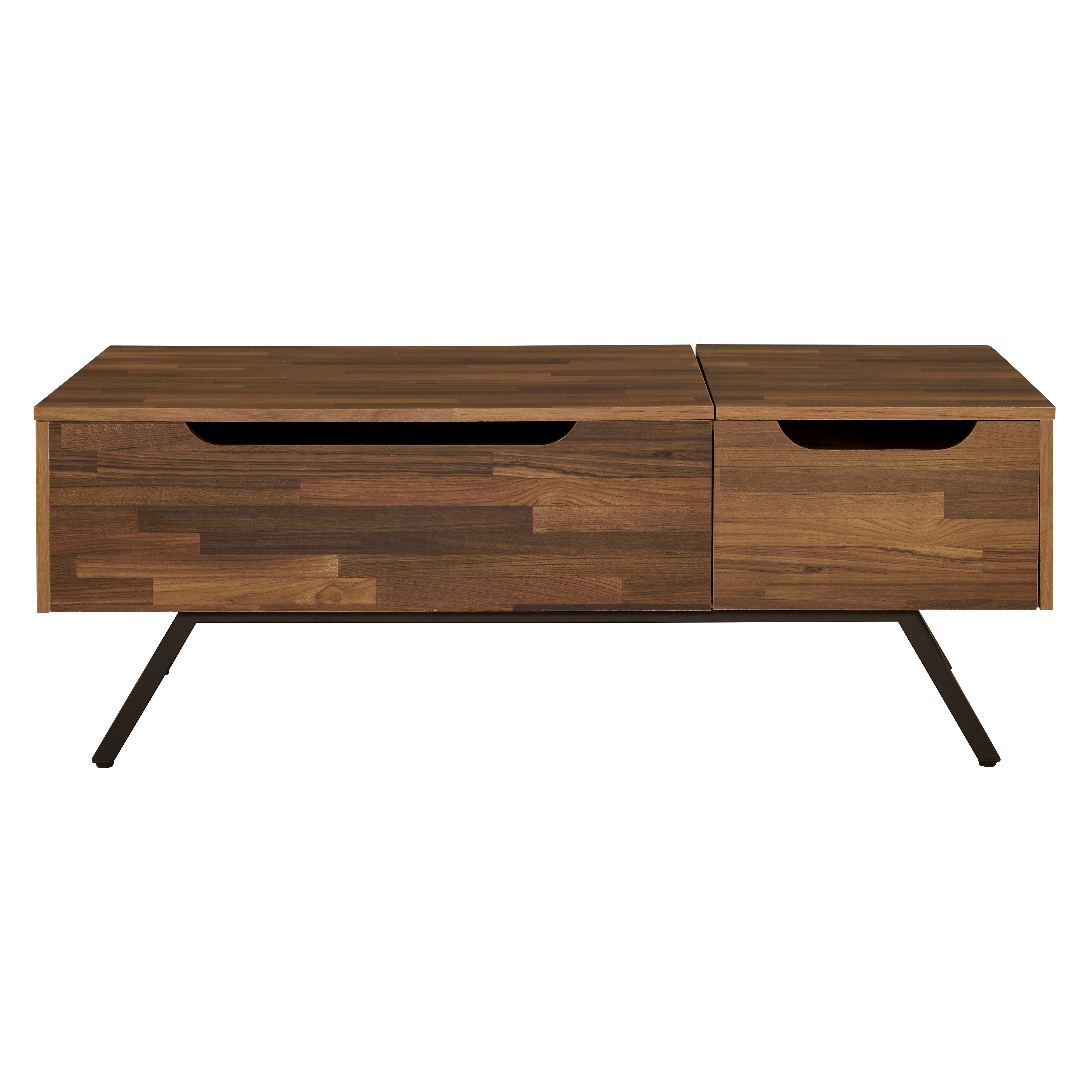 Walnut 1-Drawer Coffee Table with Lift Top