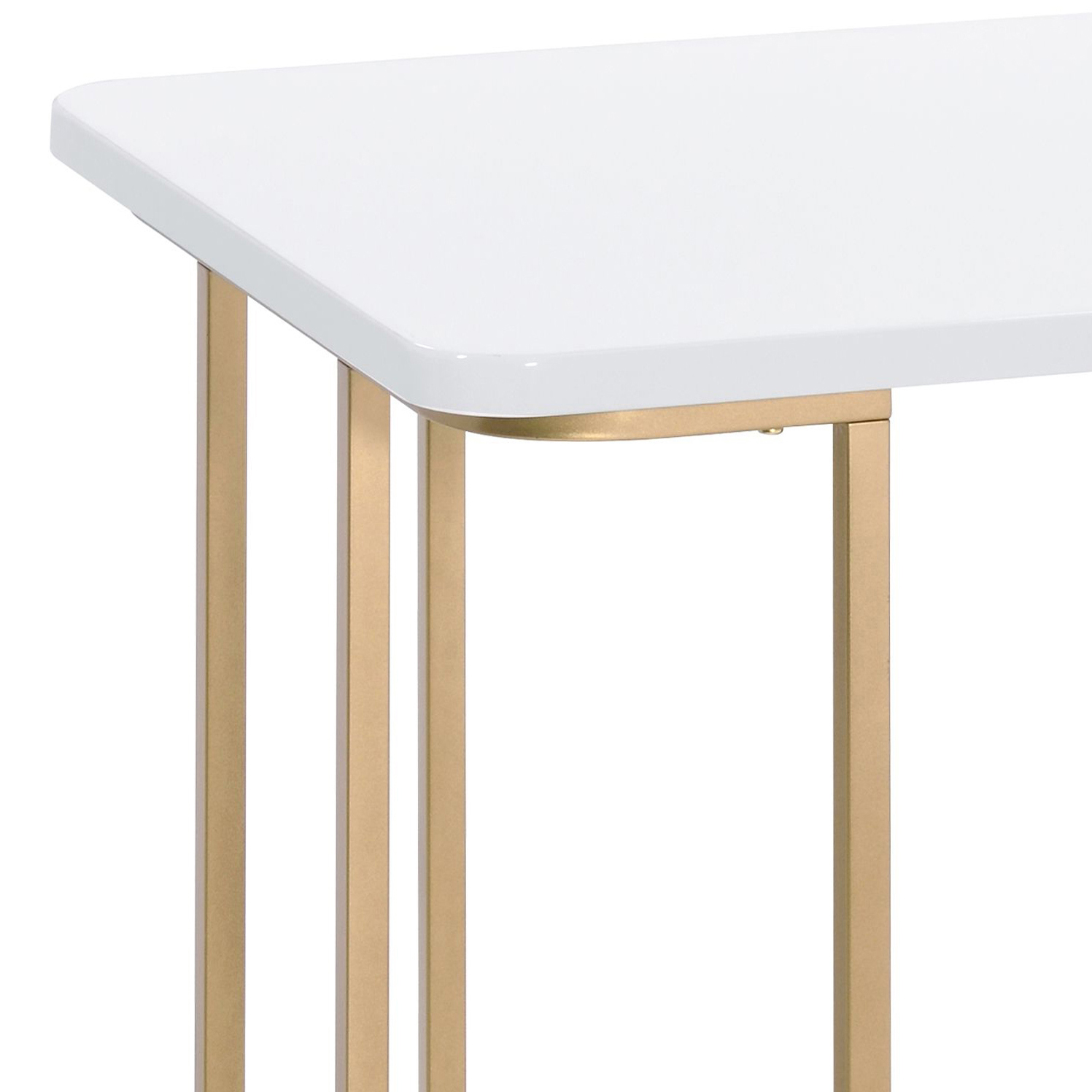 White and Gold Writing Desk