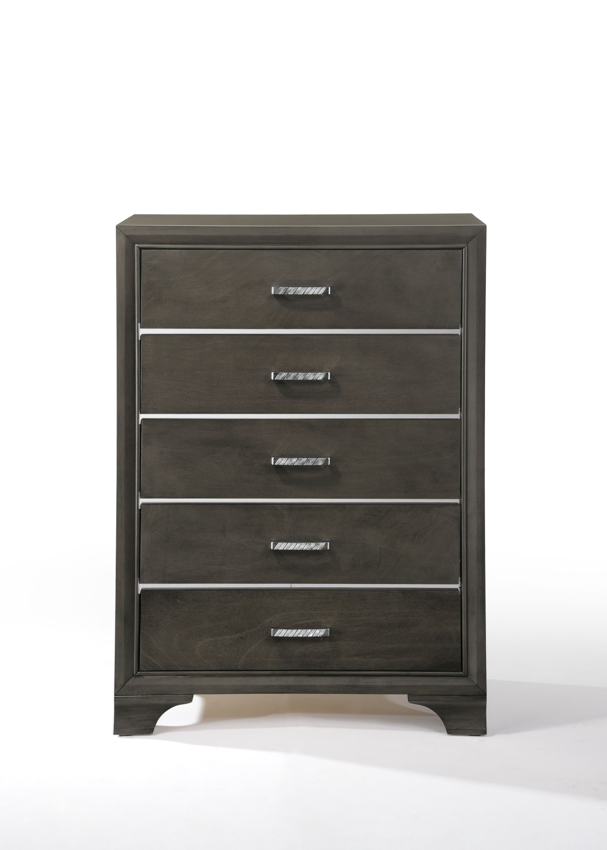 Grey 5-Drawer Chest