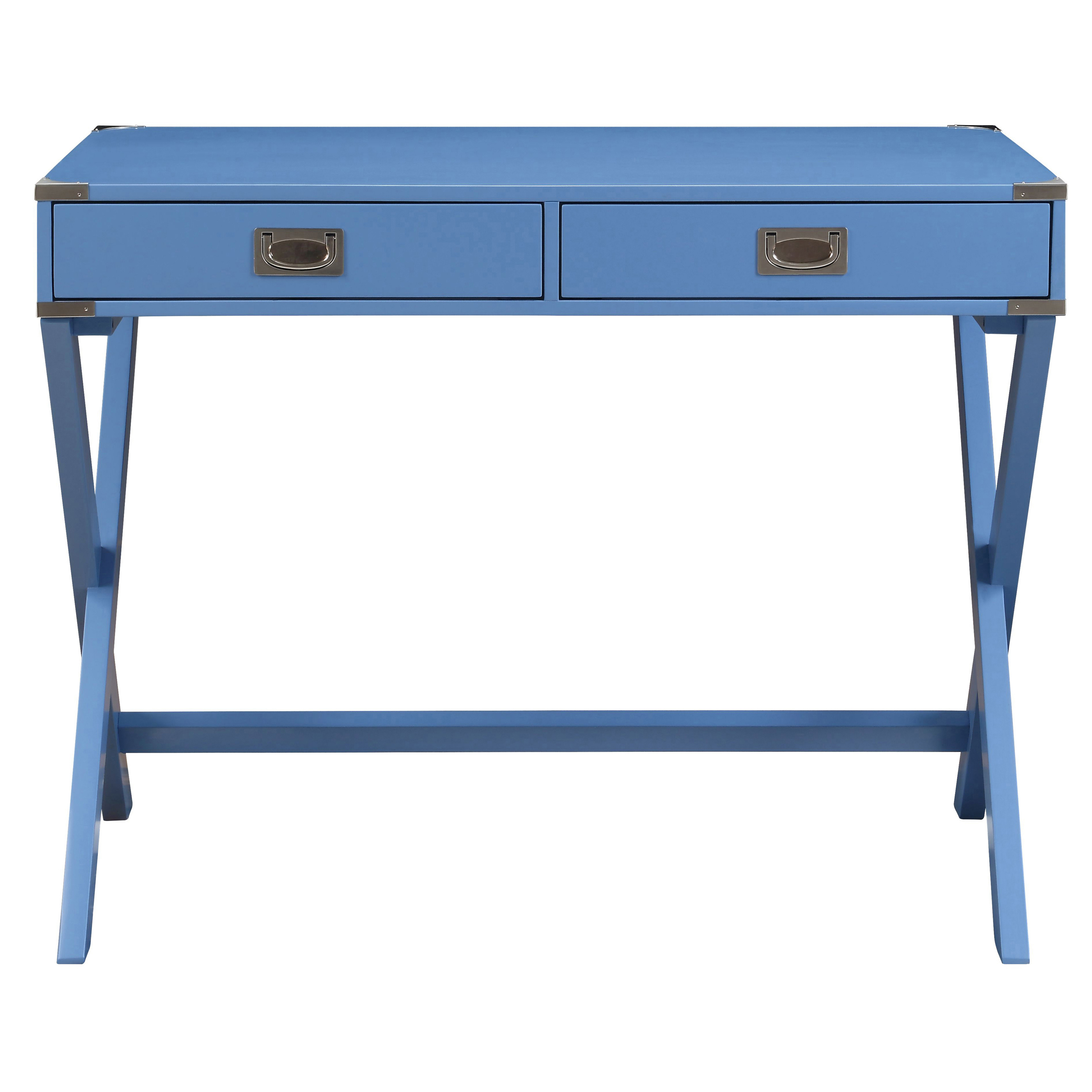 Blue Writing Desk with 2 Drawers