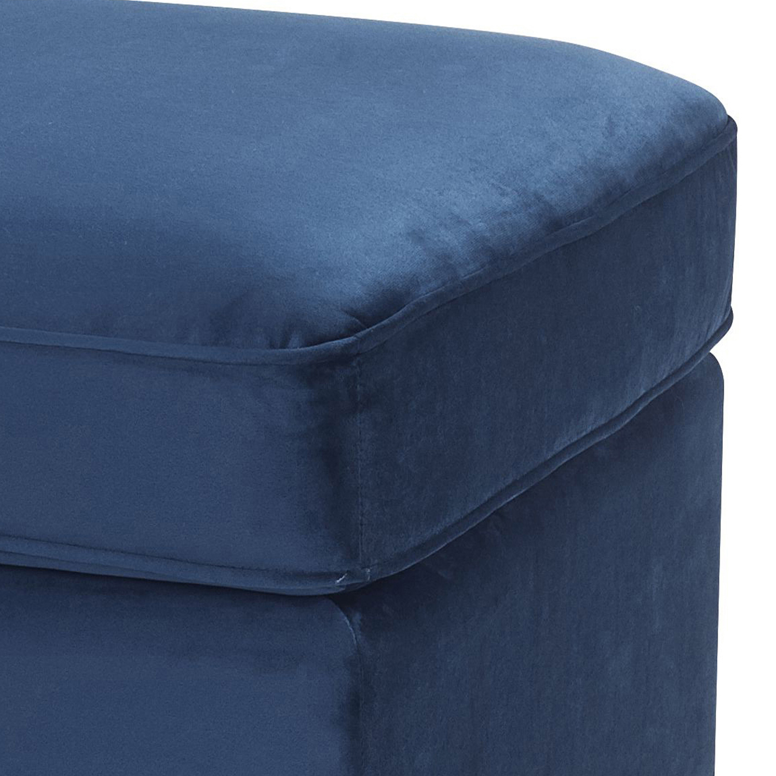 Blue Rectangle Ottoman