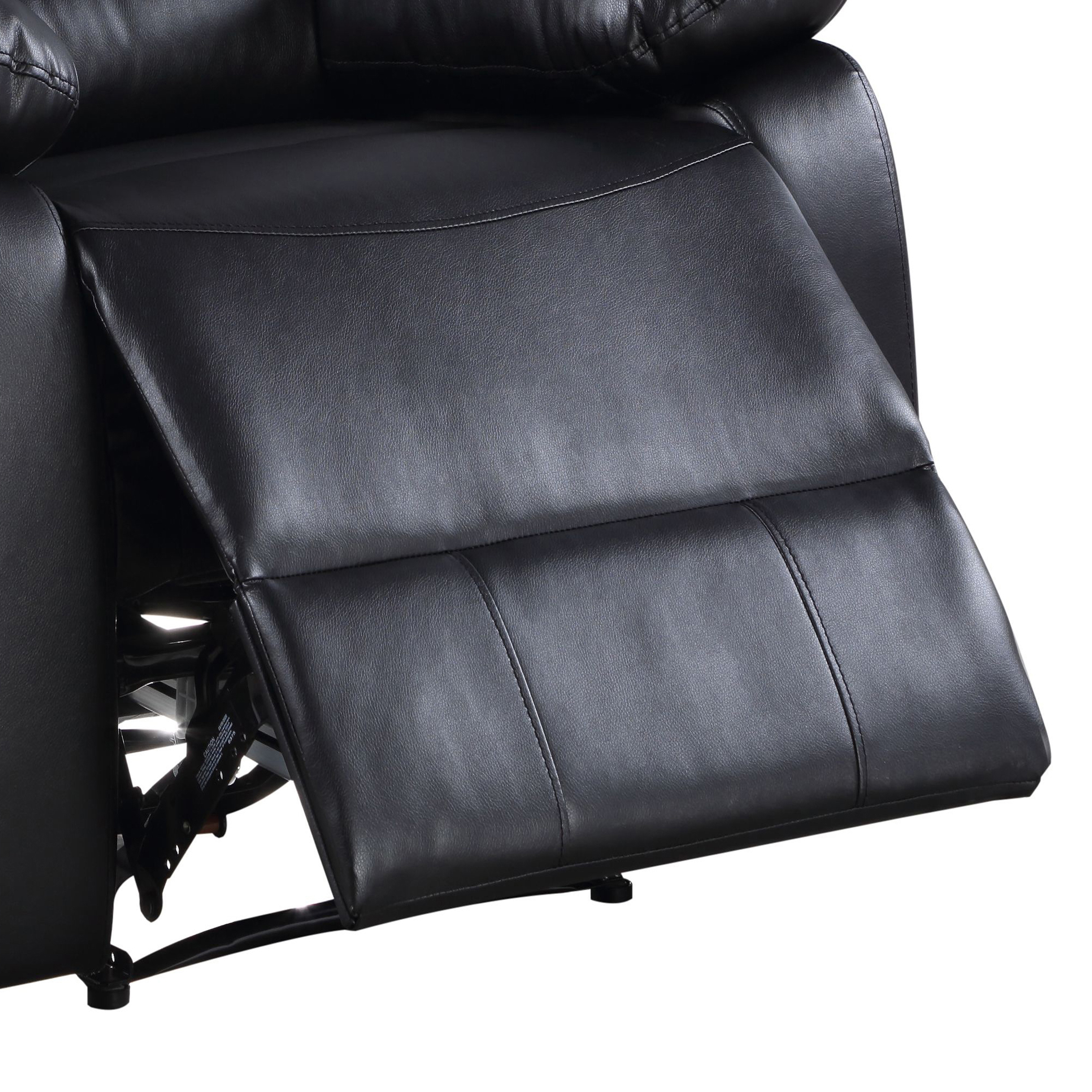 Black Power Recliner with Pillow Top Arms