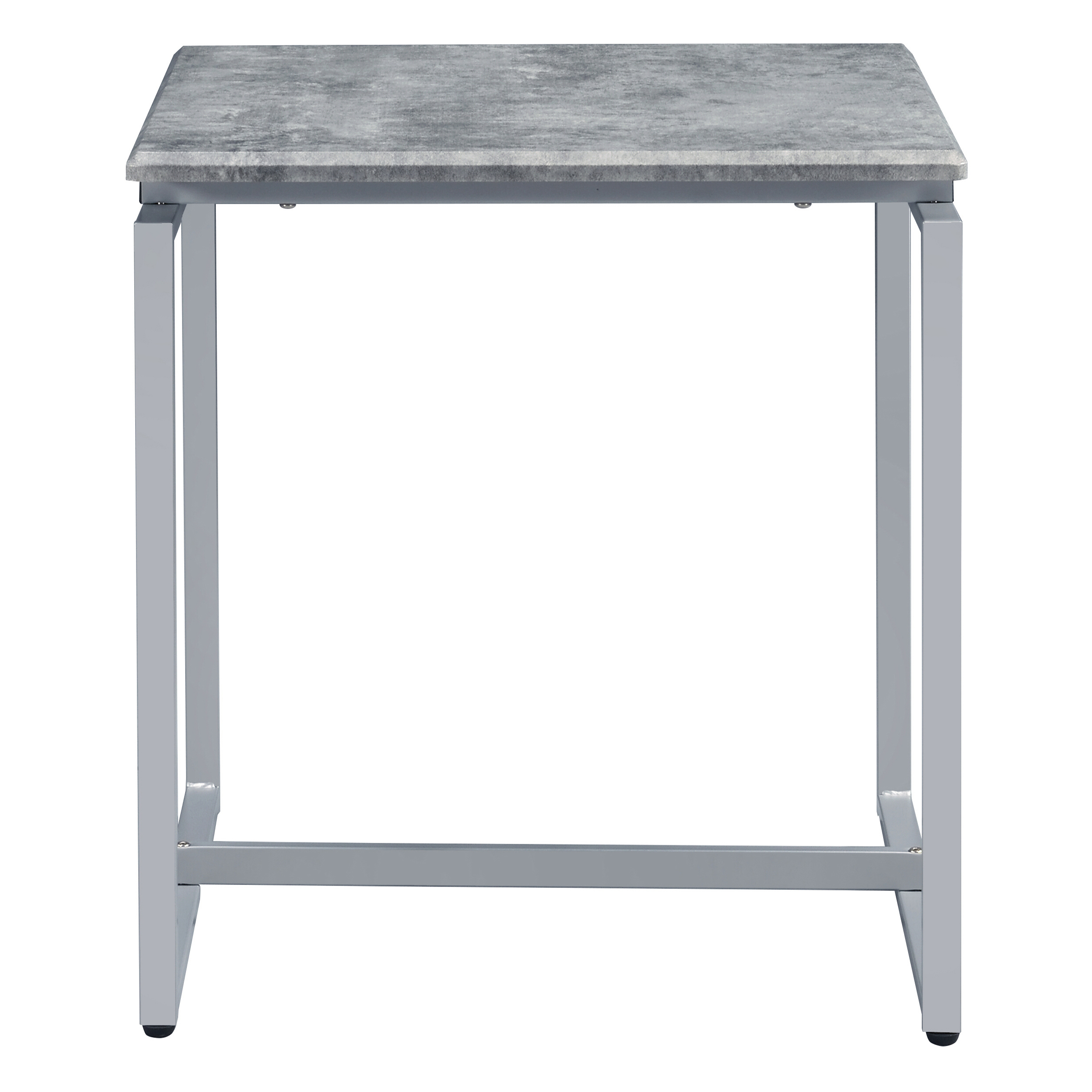 Grey and Silver Occasional Set with Trestle Base