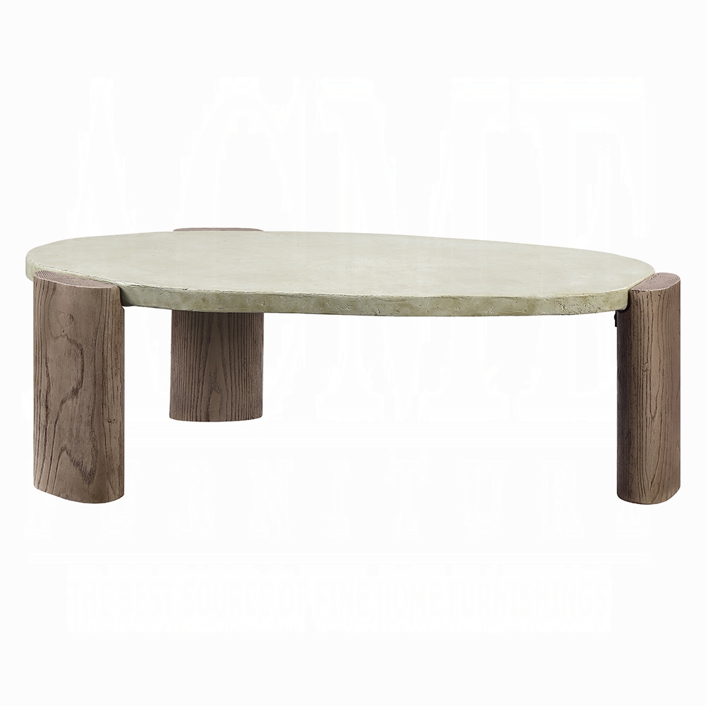 Weathered Grey And Oak Oblong Coffee Table