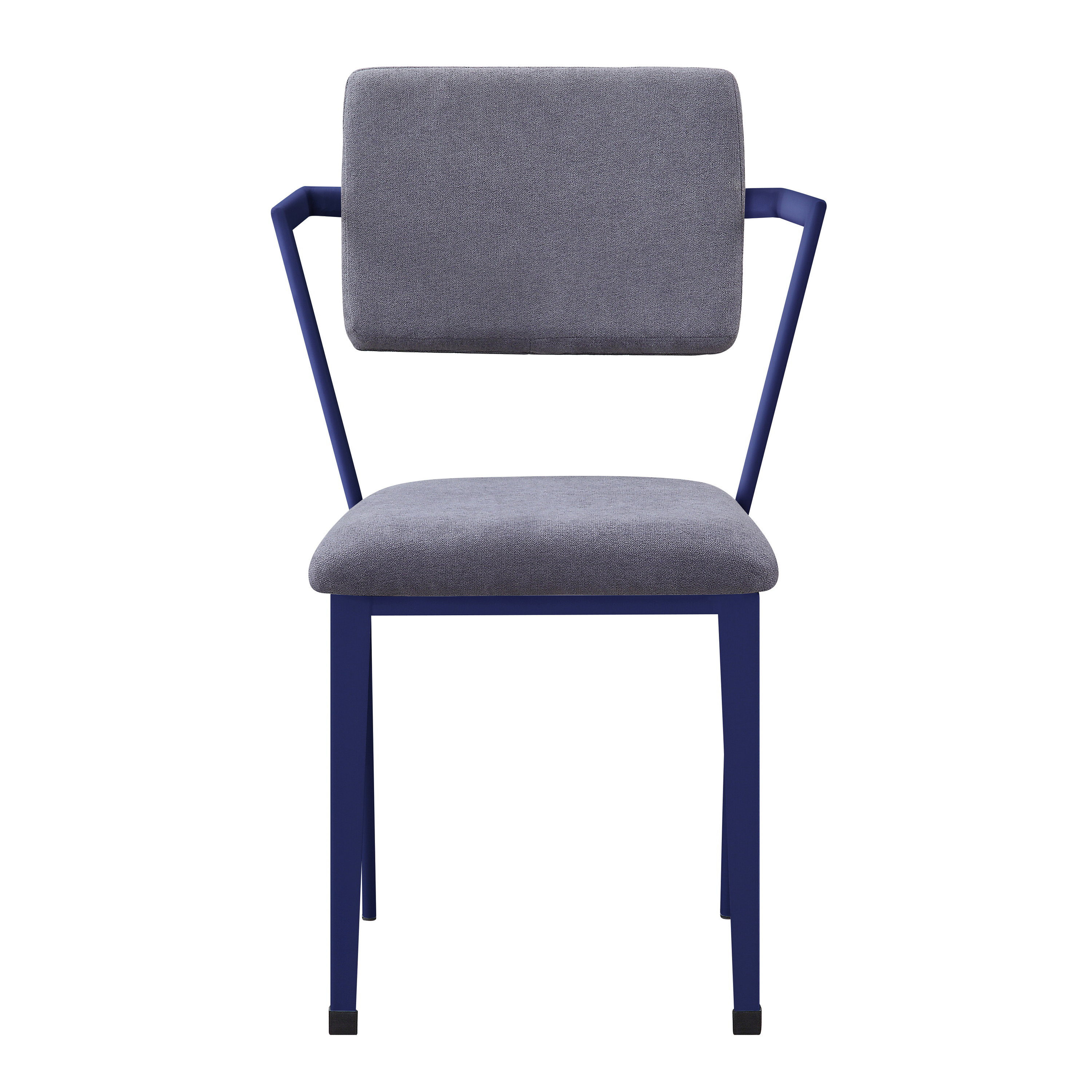 Grey and Blue Open Back Upholstered Office Chair