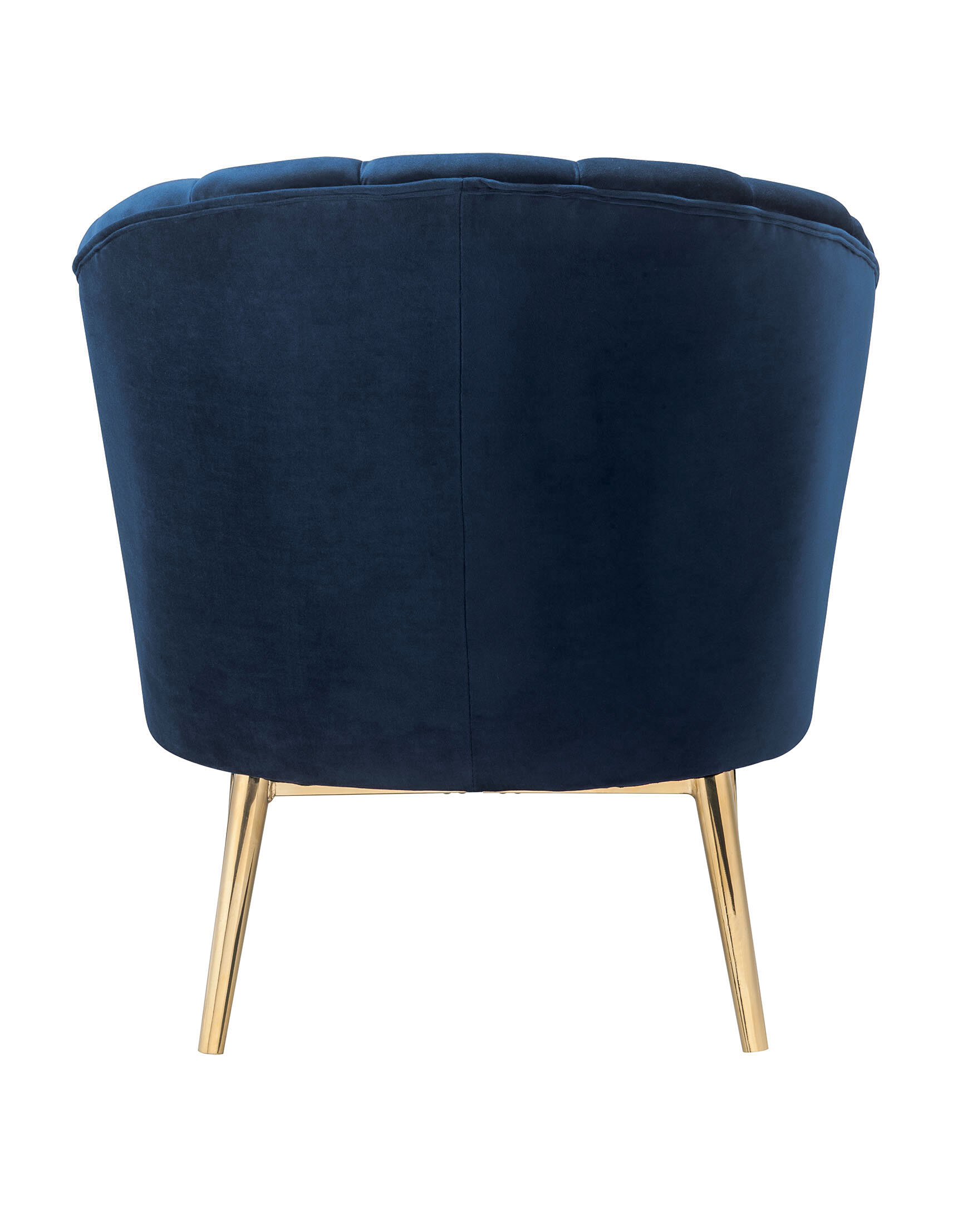 Midnight Blue and Gold Tufted Accent Chair