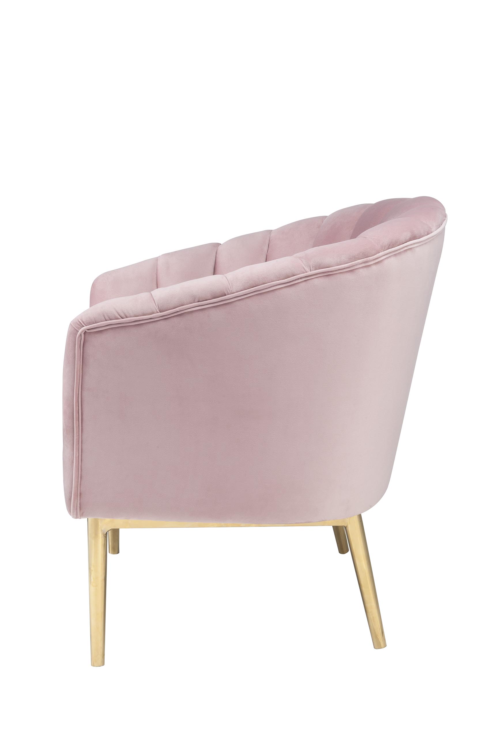 Blush Pink and Gold Tufted Accent Chair