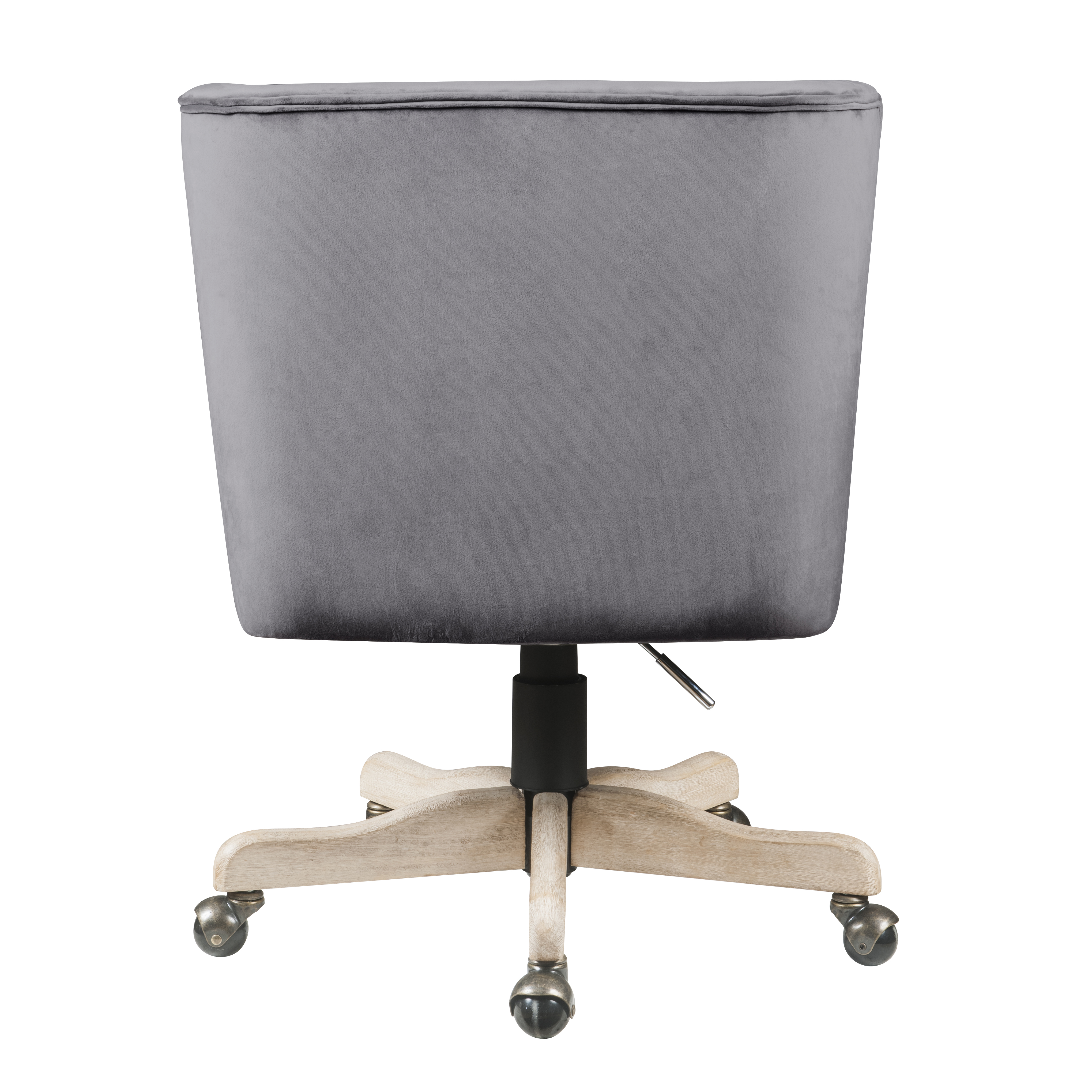 Grey Swivel Office Chair with Casters