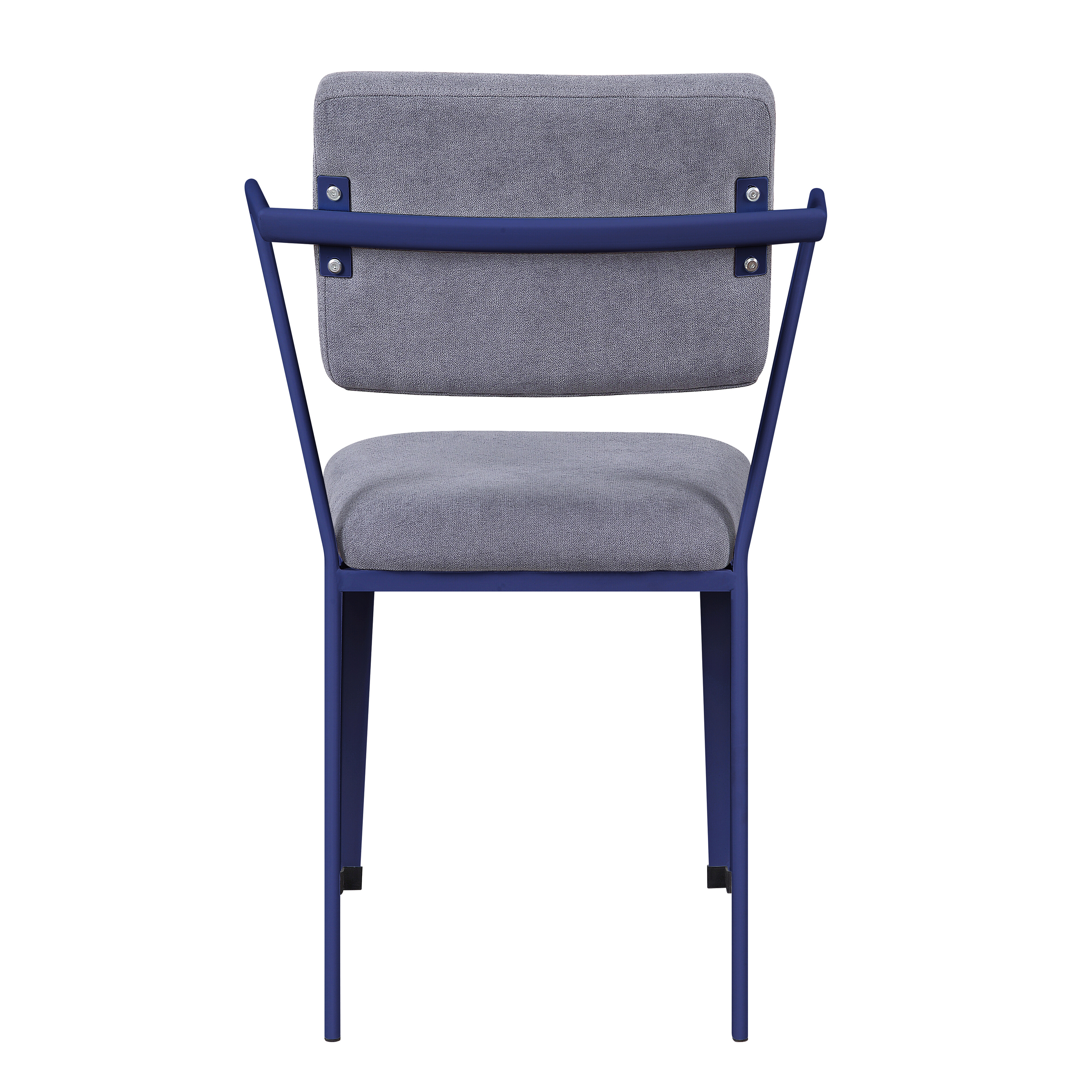 Grey and Blue Open Back Upholstered Office Chair