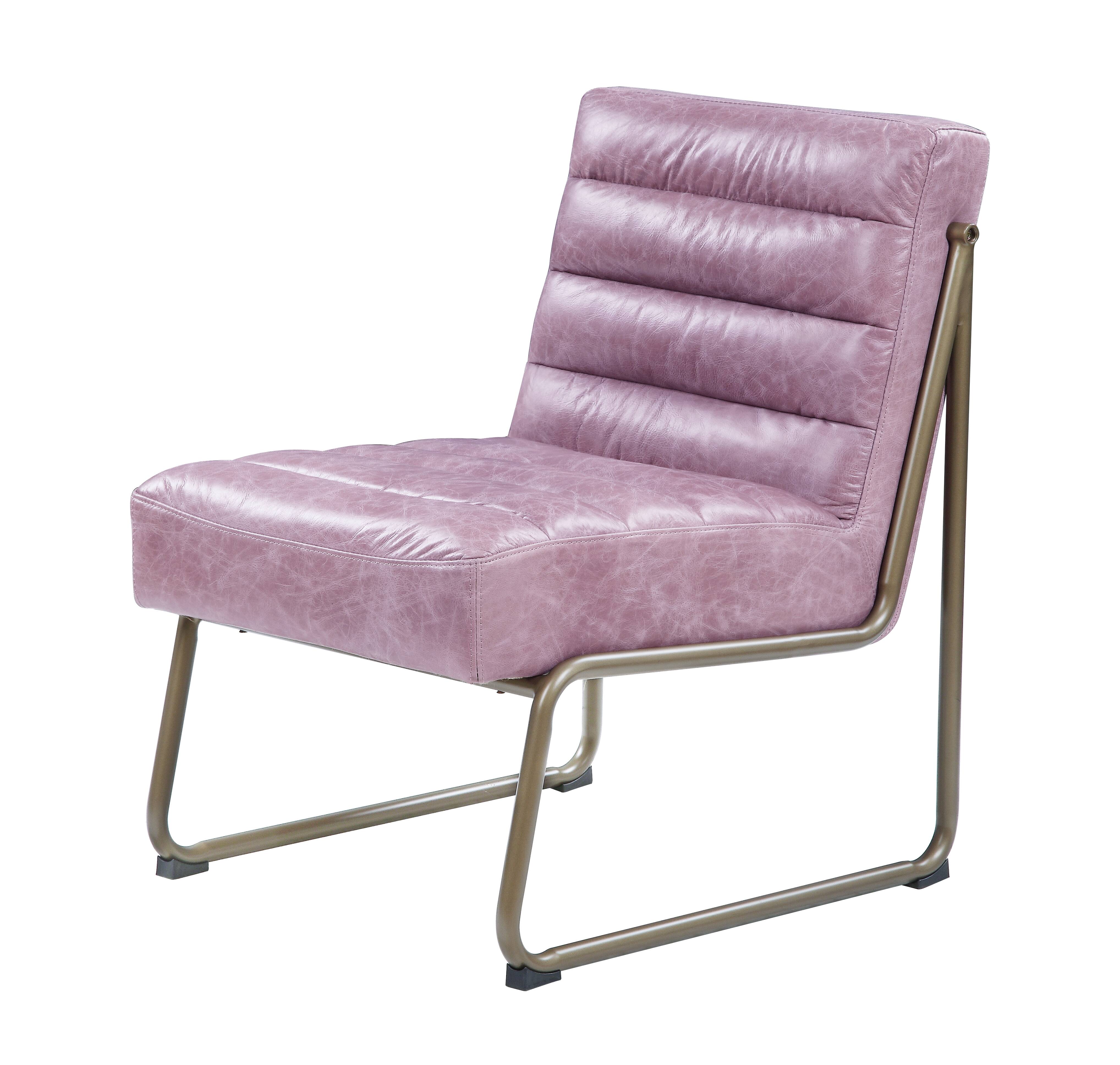 Wisteria Accent Chair with Metal with Sled Base