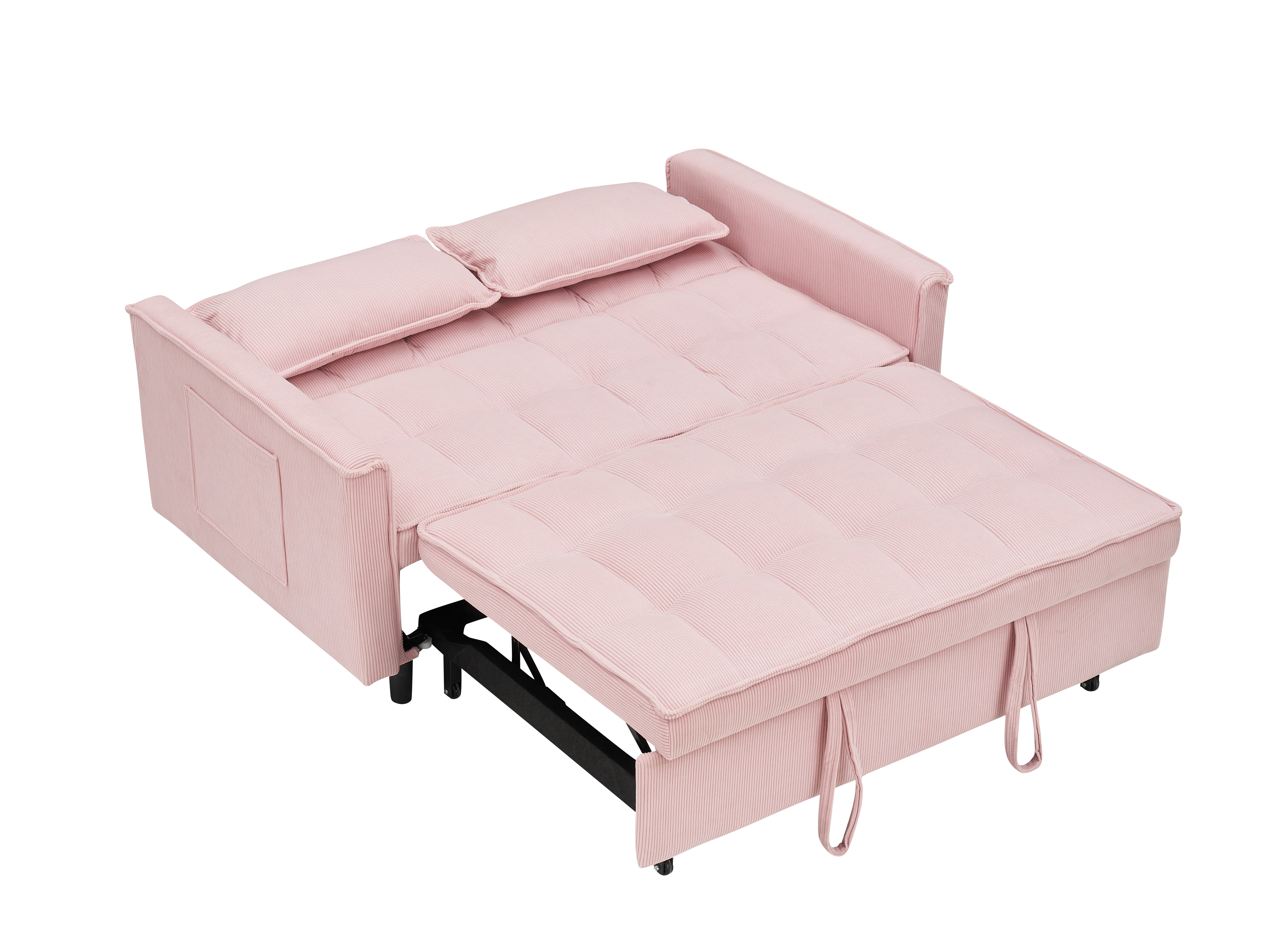 Folding sofa bed with adjustable back access to sofa recliner single bed Adult Modern chair bed ,pink