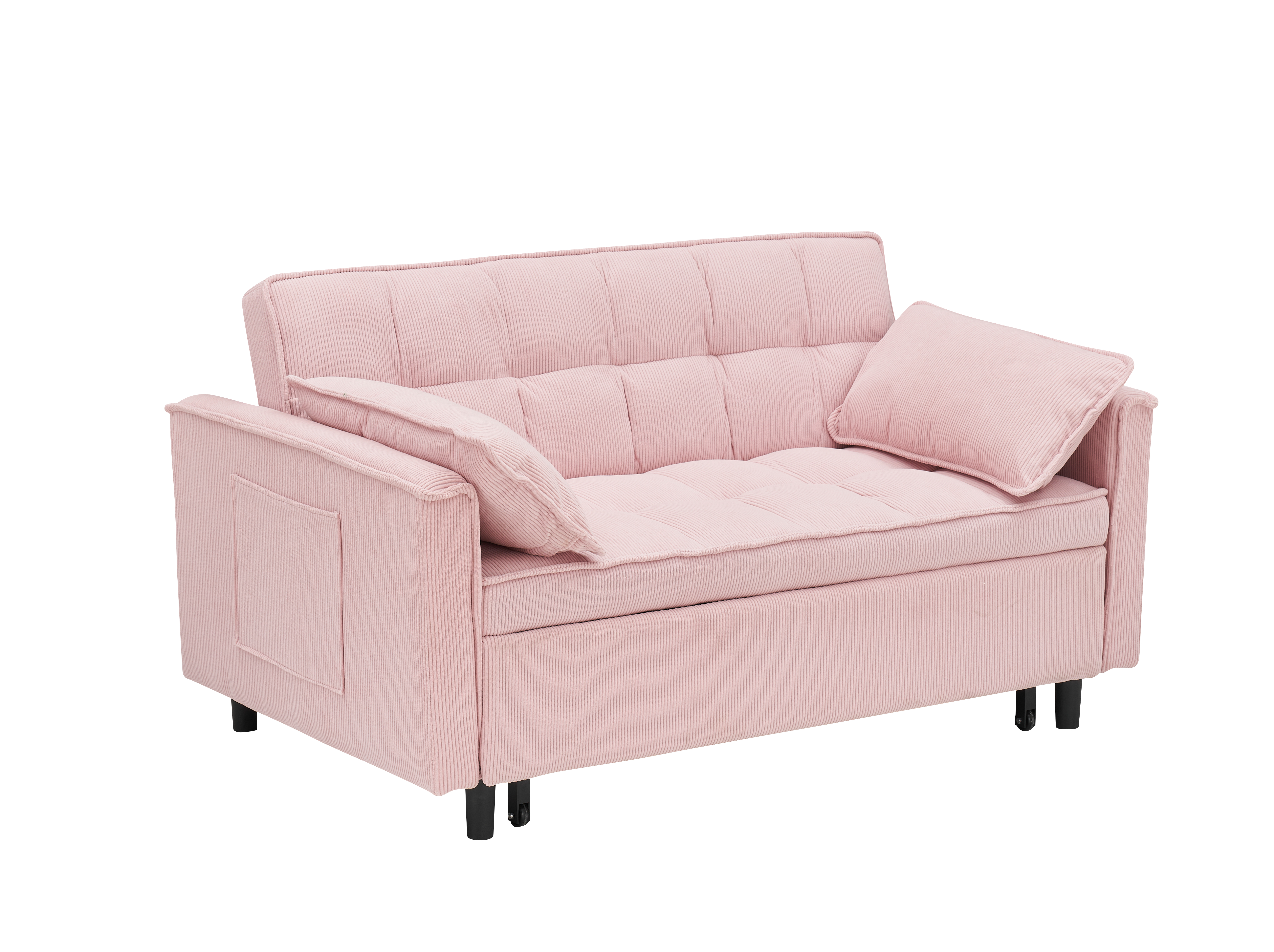 Folding sofa bed with adjustable back access to sofa recliner single bed Adult Modern chair bed ,pink