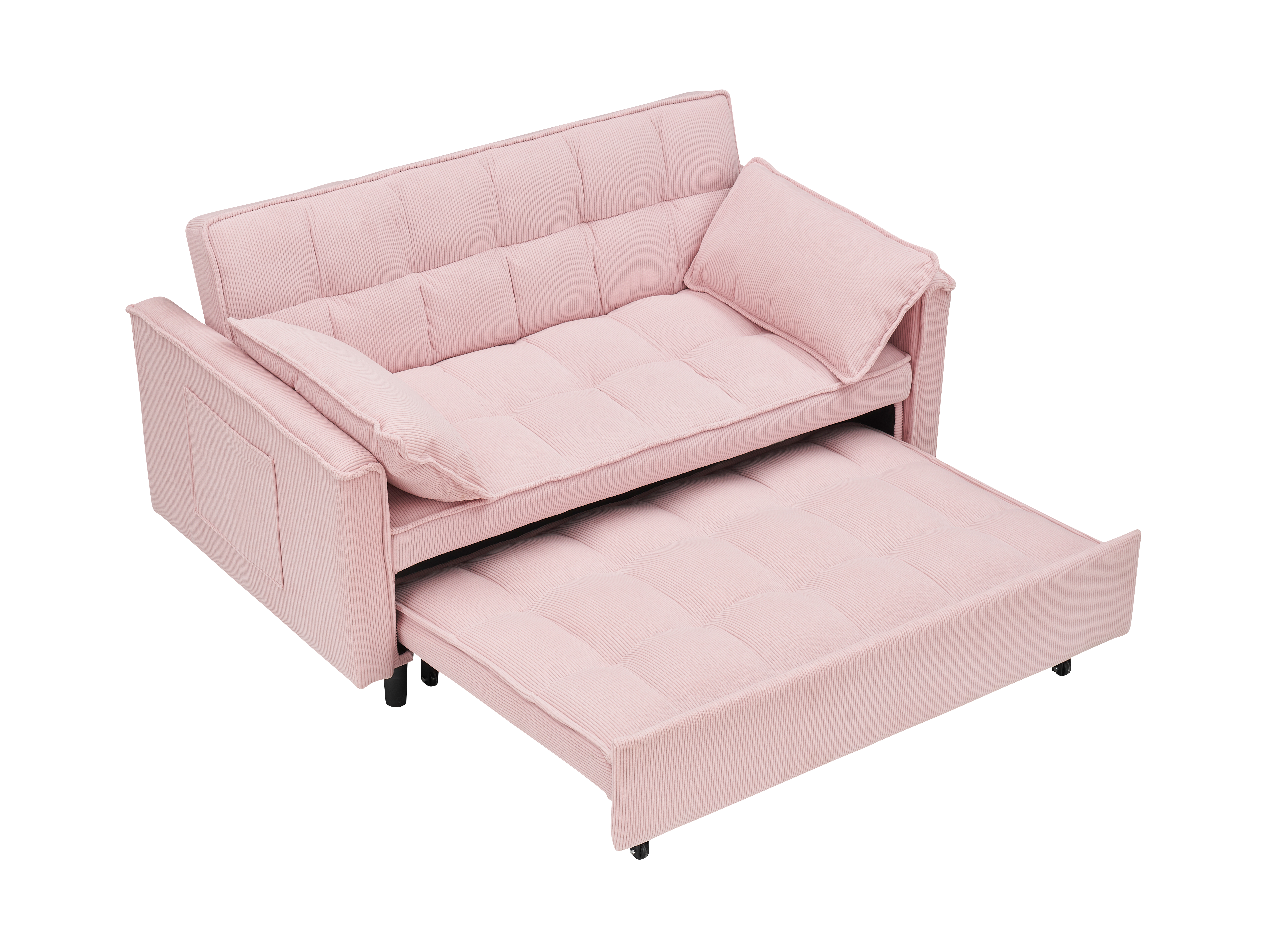 Folding sofa bed with adjustable back access to sofa recliner single bed Adult Modern chair bed ,pink