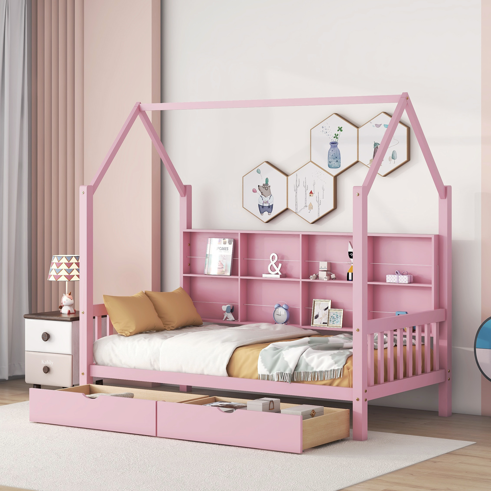 Pink + Solid Wood