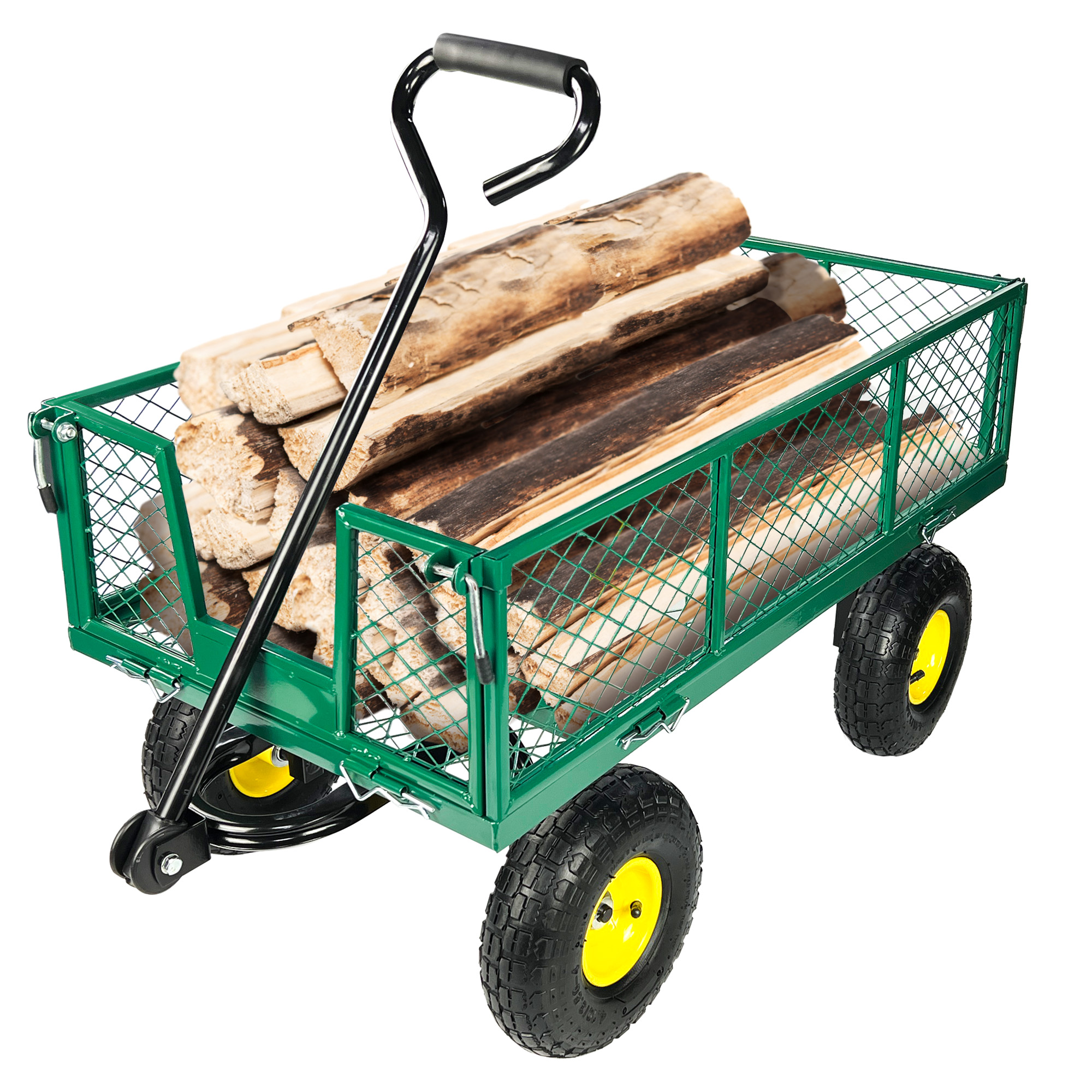 Wagon Cart Garden cart trucks make it easier to transport firewood  Maximum static load is 880 lbs.