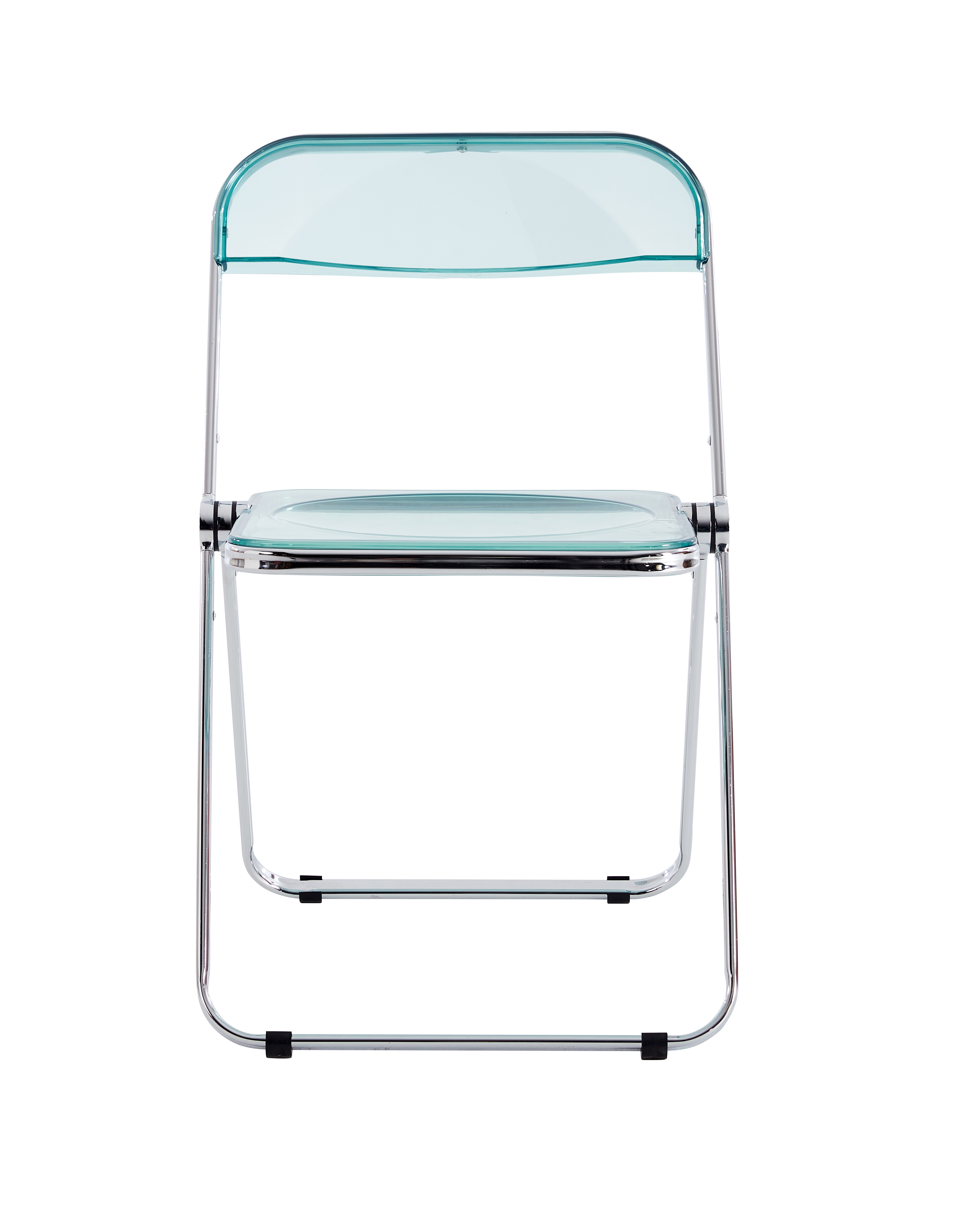 LIGHT Blue Clear Transparent Folding Chair Chair Pc Plastic Living Room Seat ZDY-QIANLAN-4