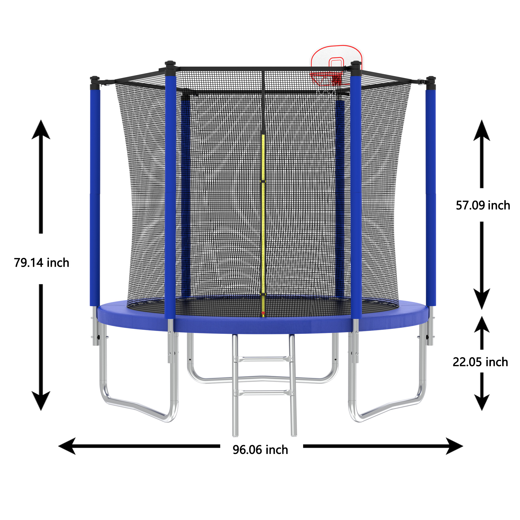 8FT TRAMPOLINE Blue