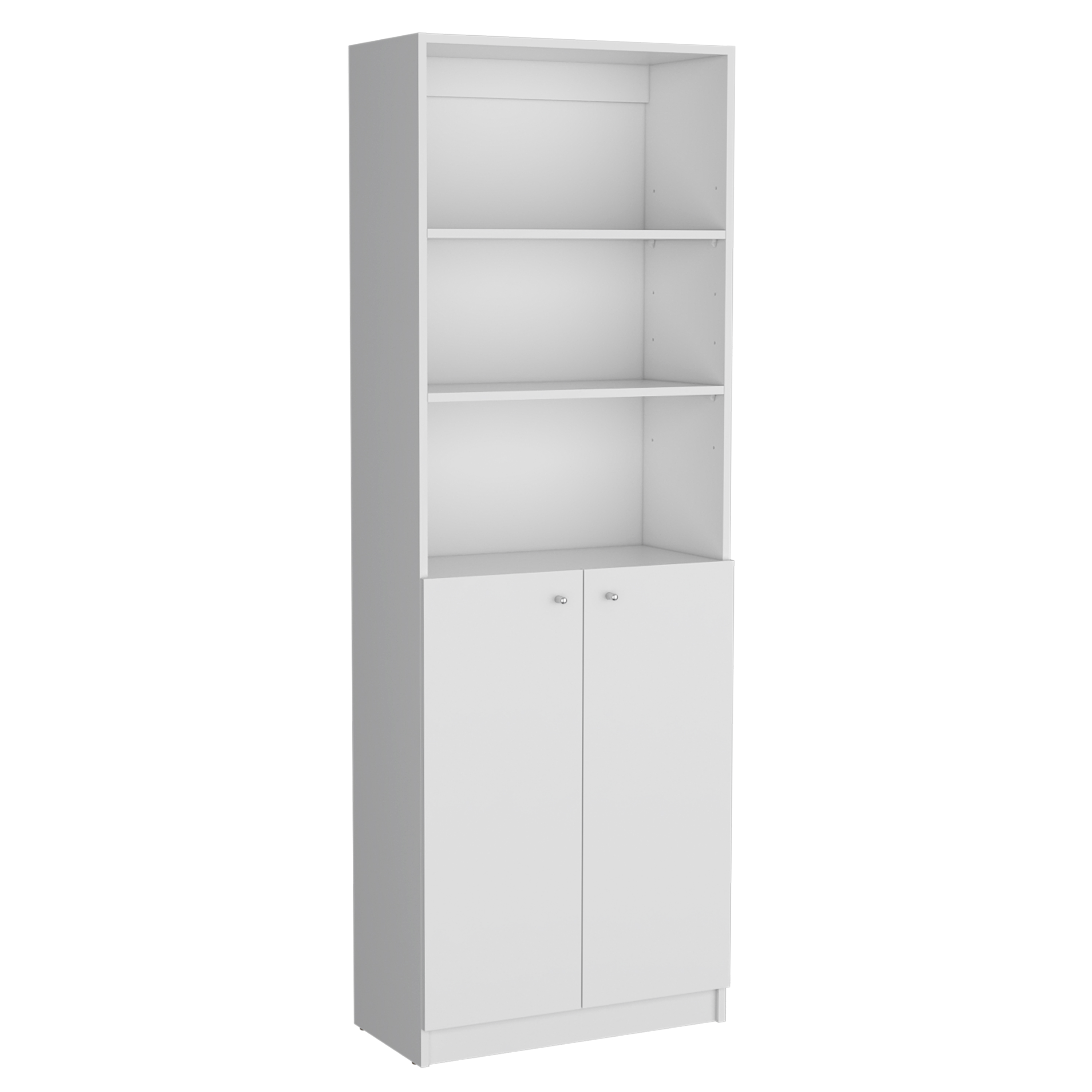 Lecanto 3 Piece Home Bookcase set, 74" Wide with 13 Shelves and 2-door Cabinet ,  Living Room Set  White