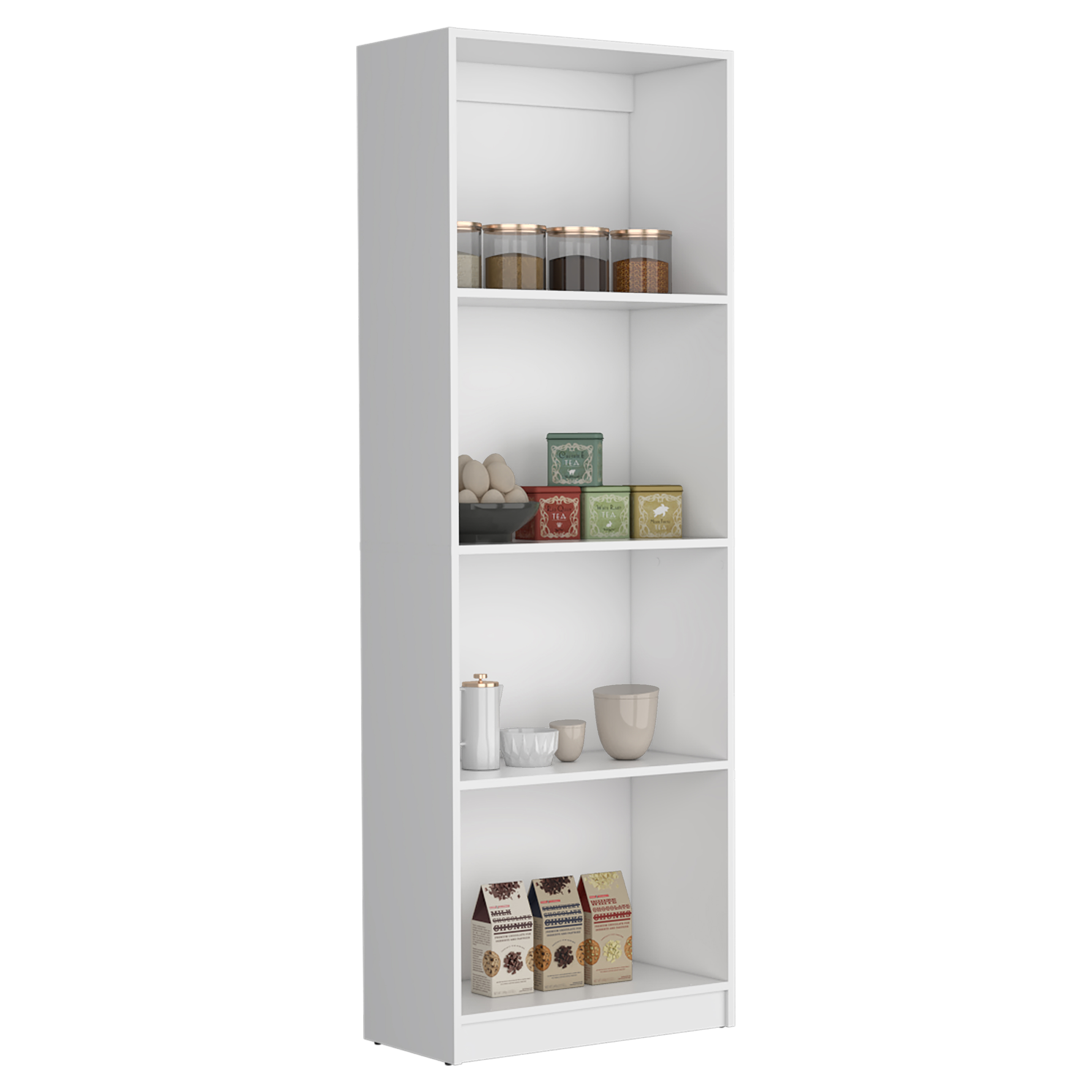 Poole 3 Piece Home Bookcase set, 67" Wide with 12 Shelves and 2-door Cabinet ,  Living Room Set  White