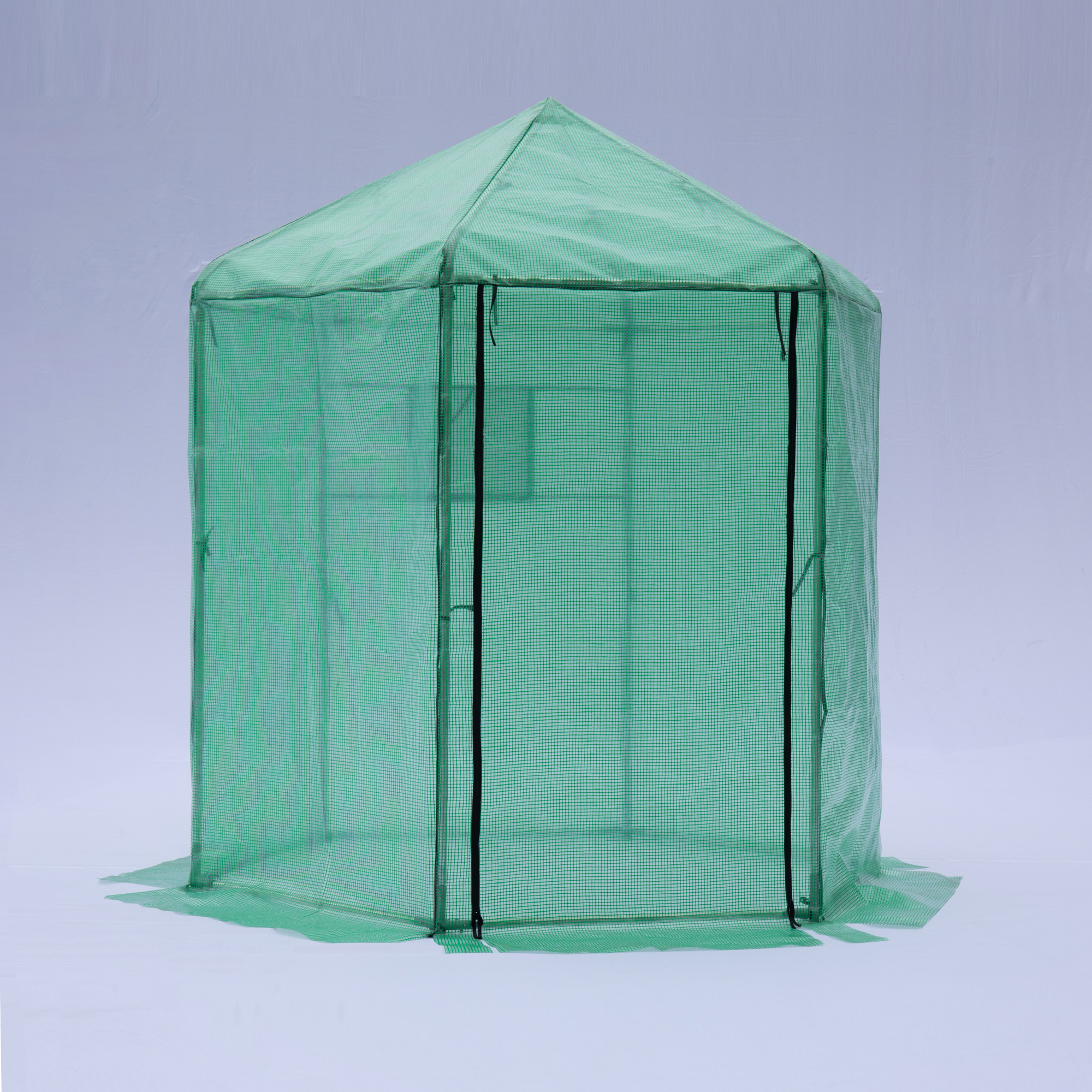 Walk-in Greenhouse Hexagonal Upgrade Reinforced Frame Heavy Duty Plastic Greenhouse Reinforced Thickened Waterproof Insulation(6.9*7.5 ft)