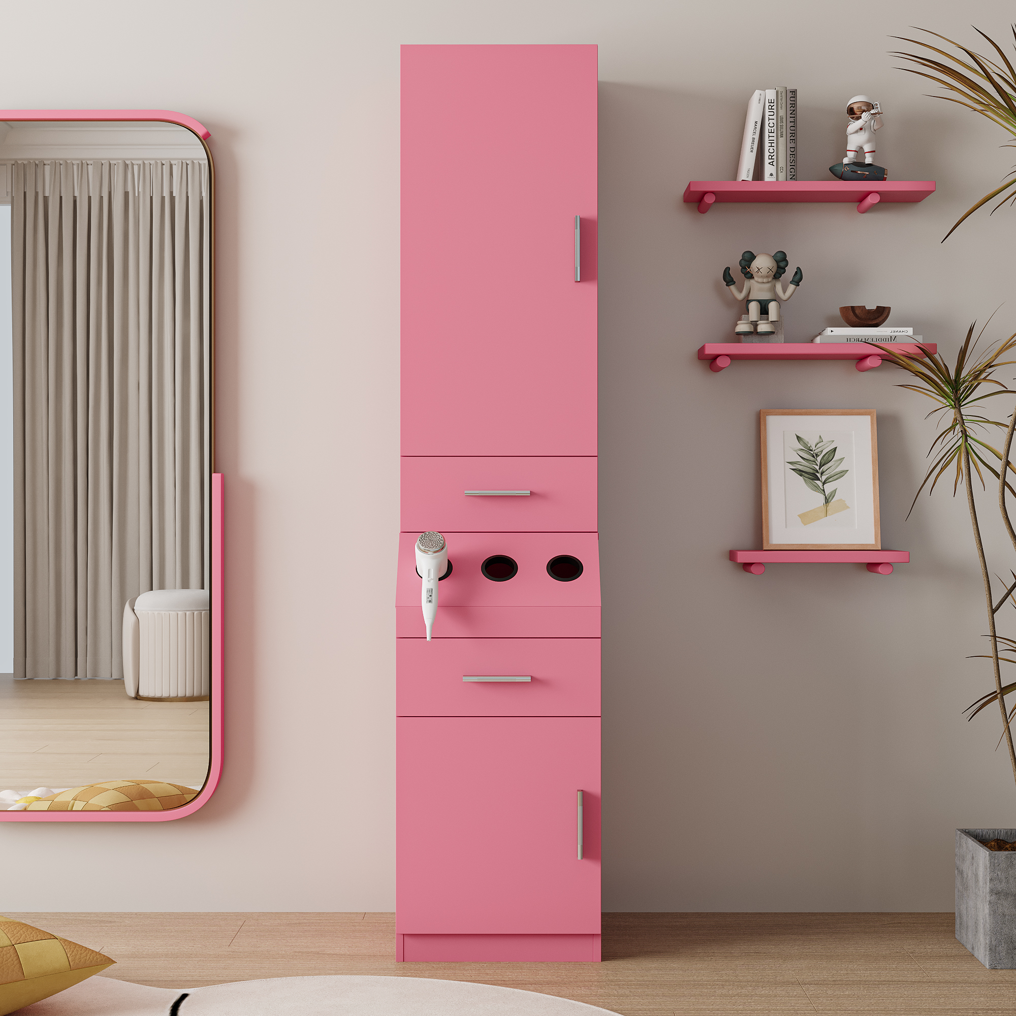 Pink + Particle Board+MDF