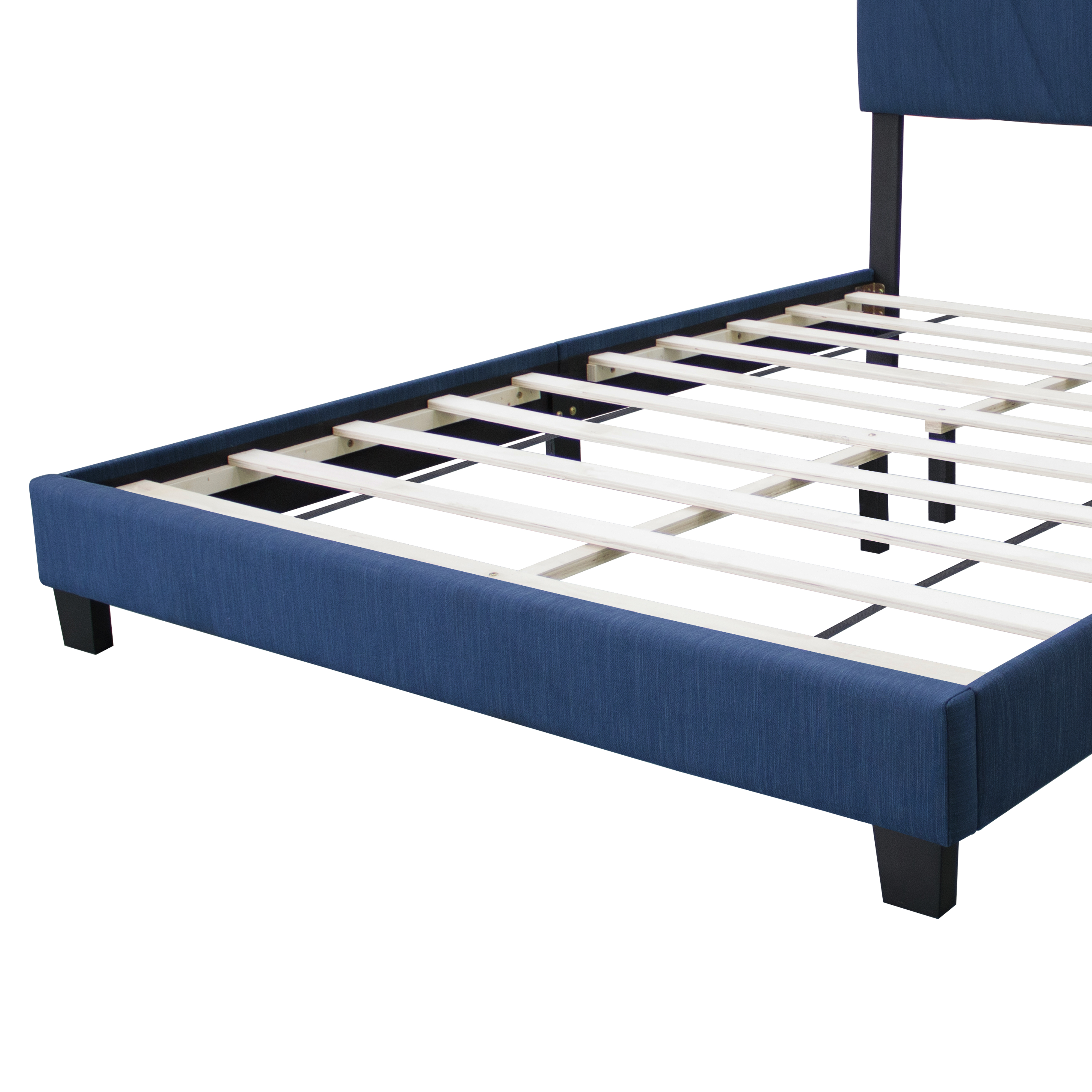 BLUE QUEEN ADJUSTABLE UPHOLSTERED BED MODERN MINIMALIST TOP STYLES