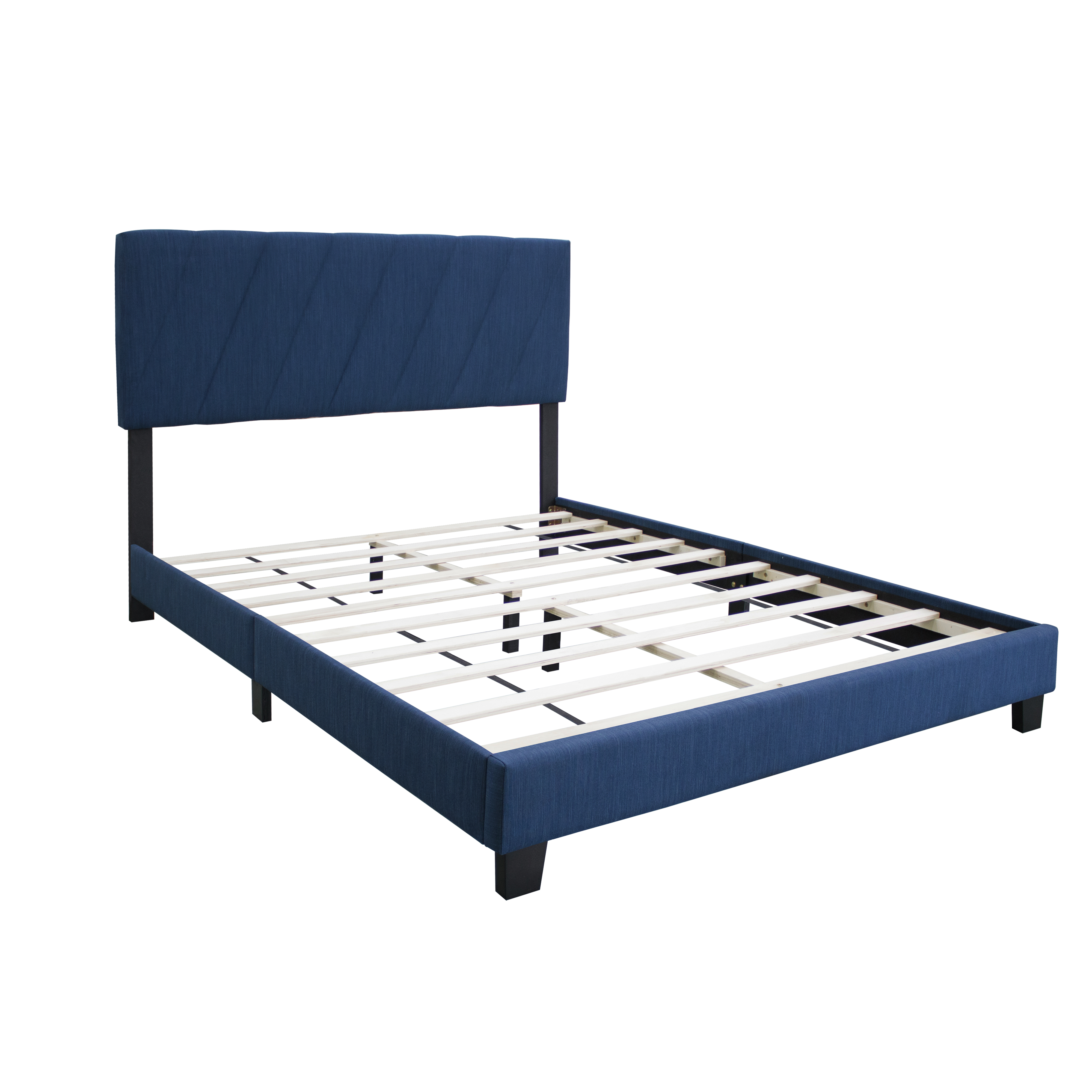 BLUE QUEEN ADJUSTABLE UPHOLSTERED BED MODERN MINIMALIST TOP STYLES