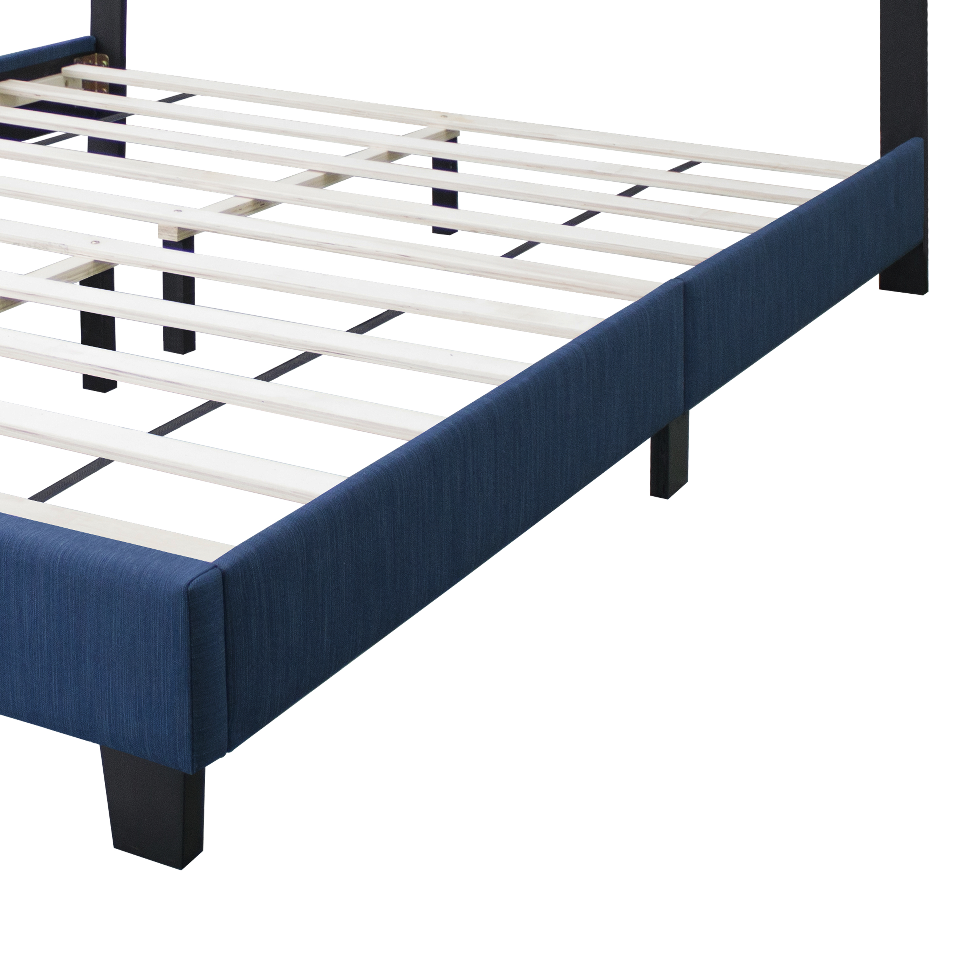 BLUE QUEEN ADJUSTABLE UPHOLSTERED BED MODERN MINIMALIST TOP STYLES