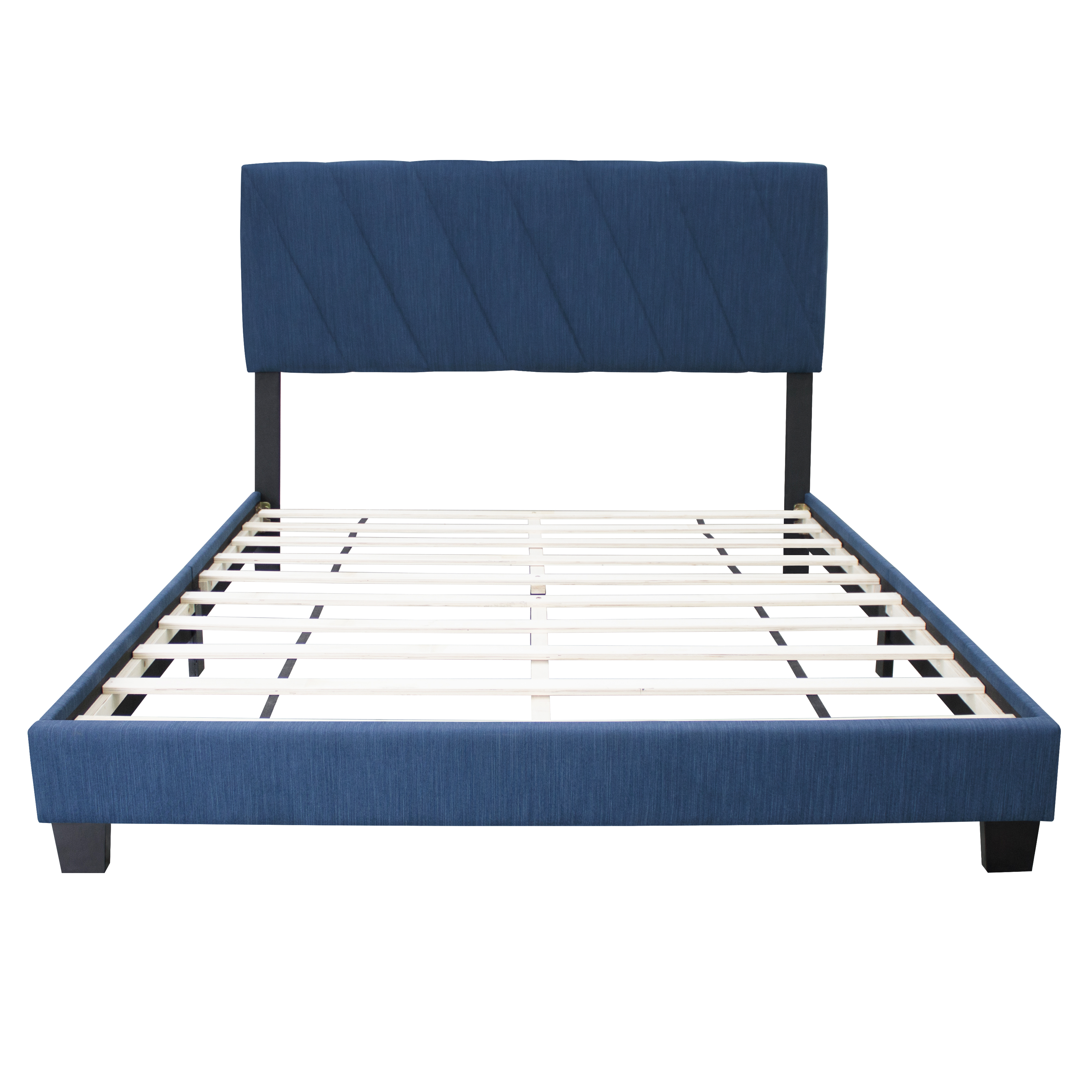 BLUE QUEEN ADJUSTABLE UPHOLSTERED BED MODERN MINIMALIST TOP STYLES