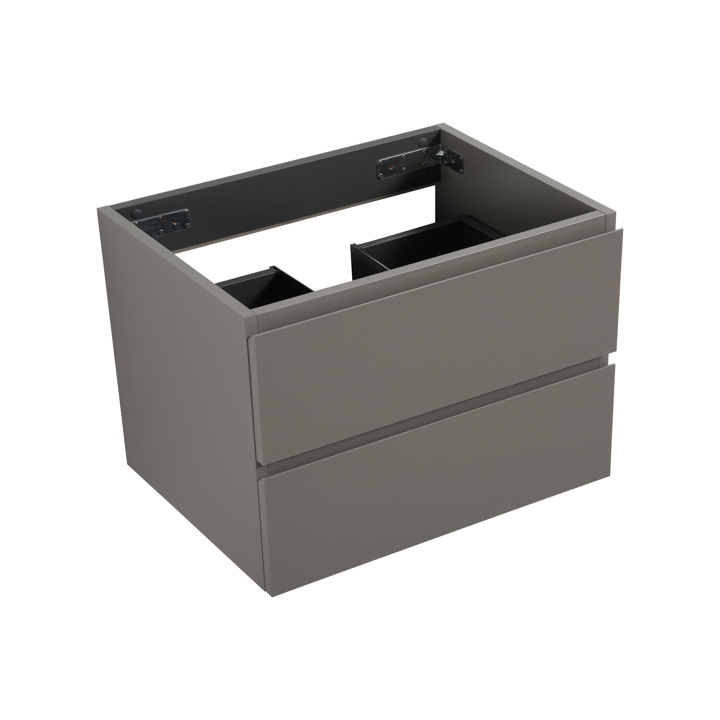 Alice-36W-102,Wall mount cabinet WITHOUT basin,Gray color,With two drawers