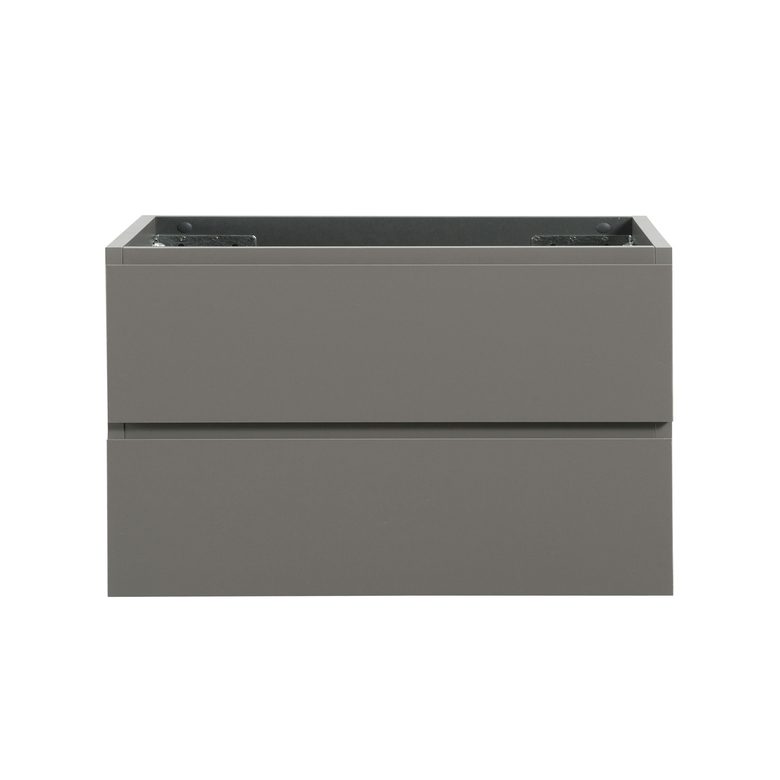 Alice-36W-102,Wall mount cabinet WITHOUT basin,Gray color,With two drawers