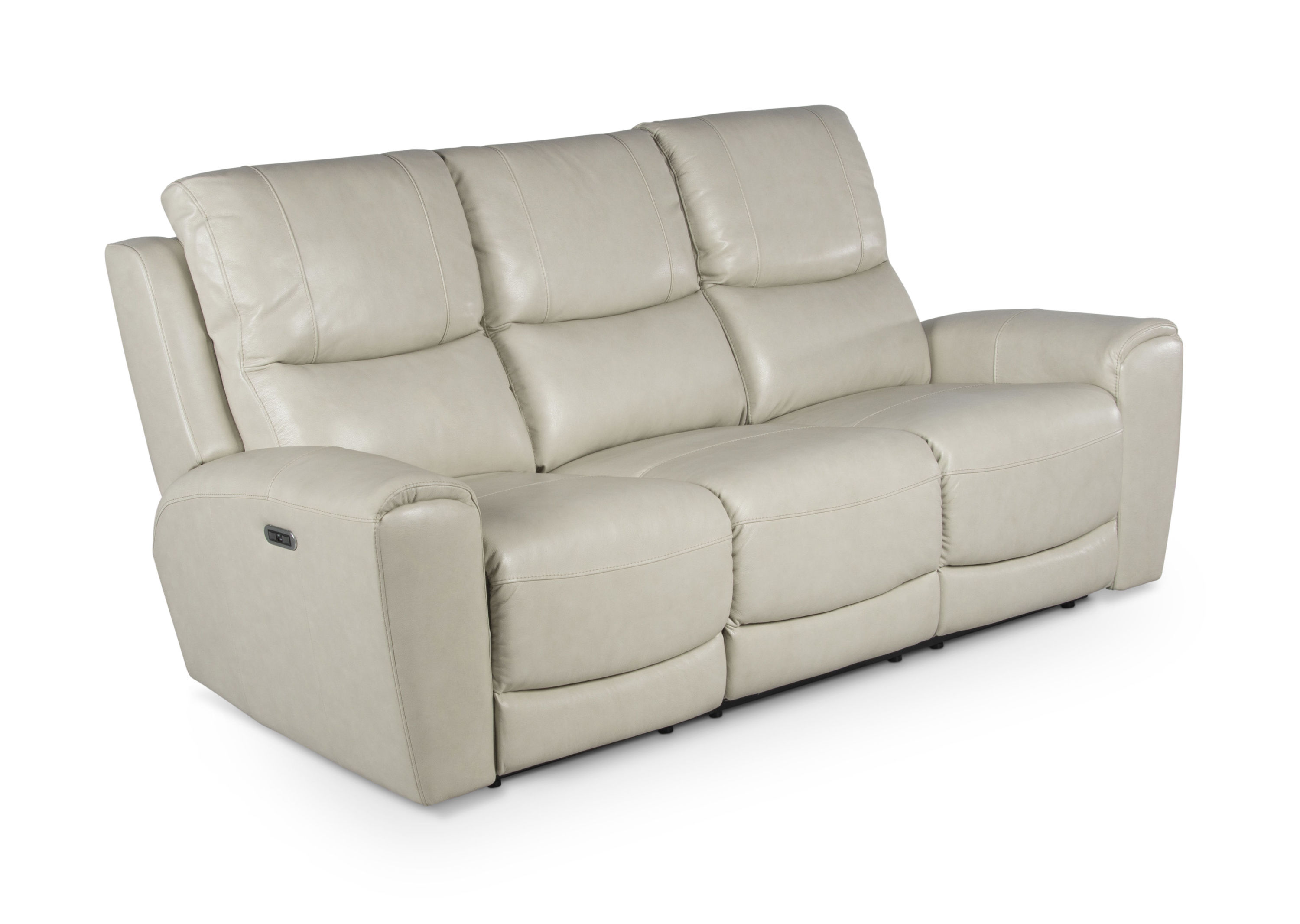 Leather Power Loveseat with Console - Contemporary Style, Convenience, and Comfort - USB Charging, Cup Holders, Hidden Storage