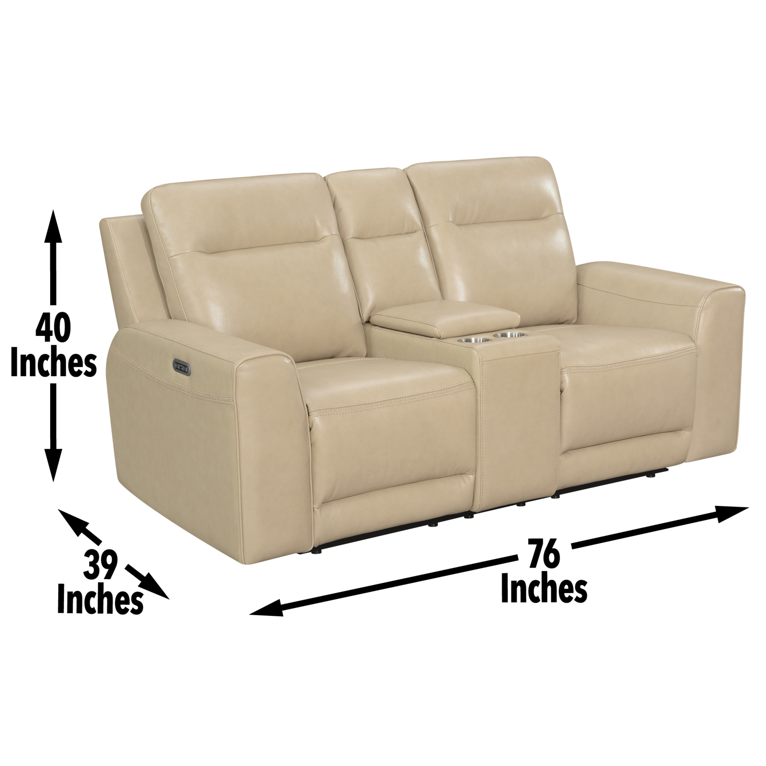 Transitional Leather Power Reclining Group - Style meets Comfort - Top-Grain Leather, Dual Power Footrest and Articulating Headrest - Luxurious Seating