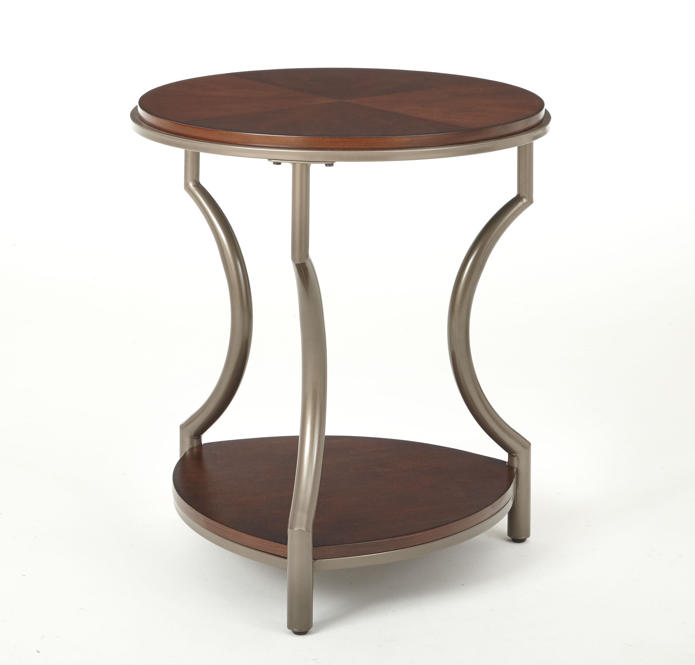 Miles - Round End Table - Brown