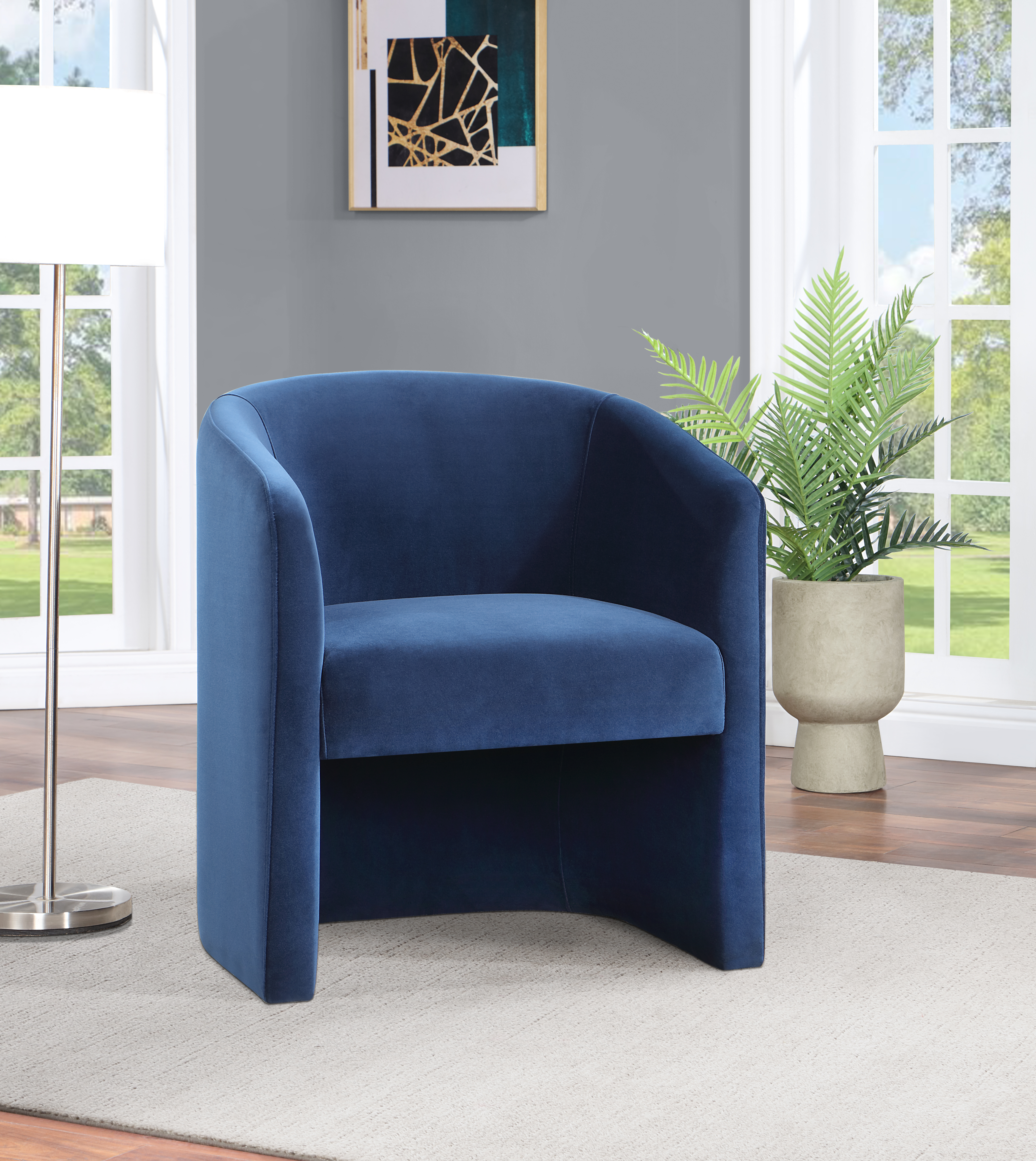 Iris - Upholstered Dining Or Accent Chair - Indigo