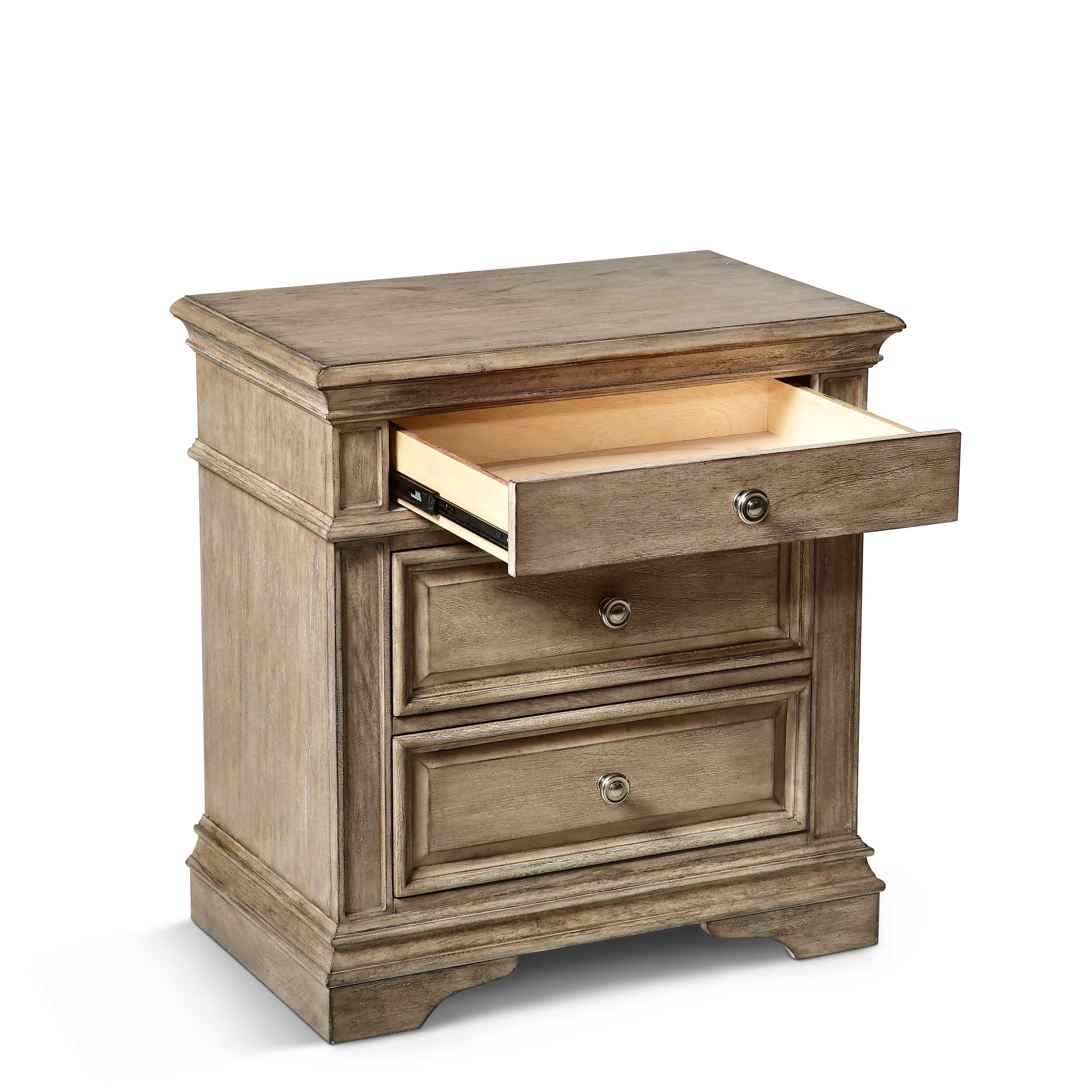 Highland Park - Nightstand With USB - Waxed Driftwood