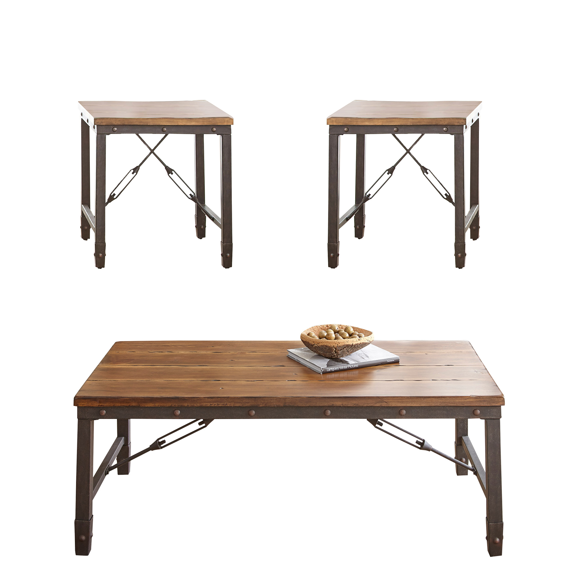 Ashford - 3 Piece Occasional Table Set - Brown