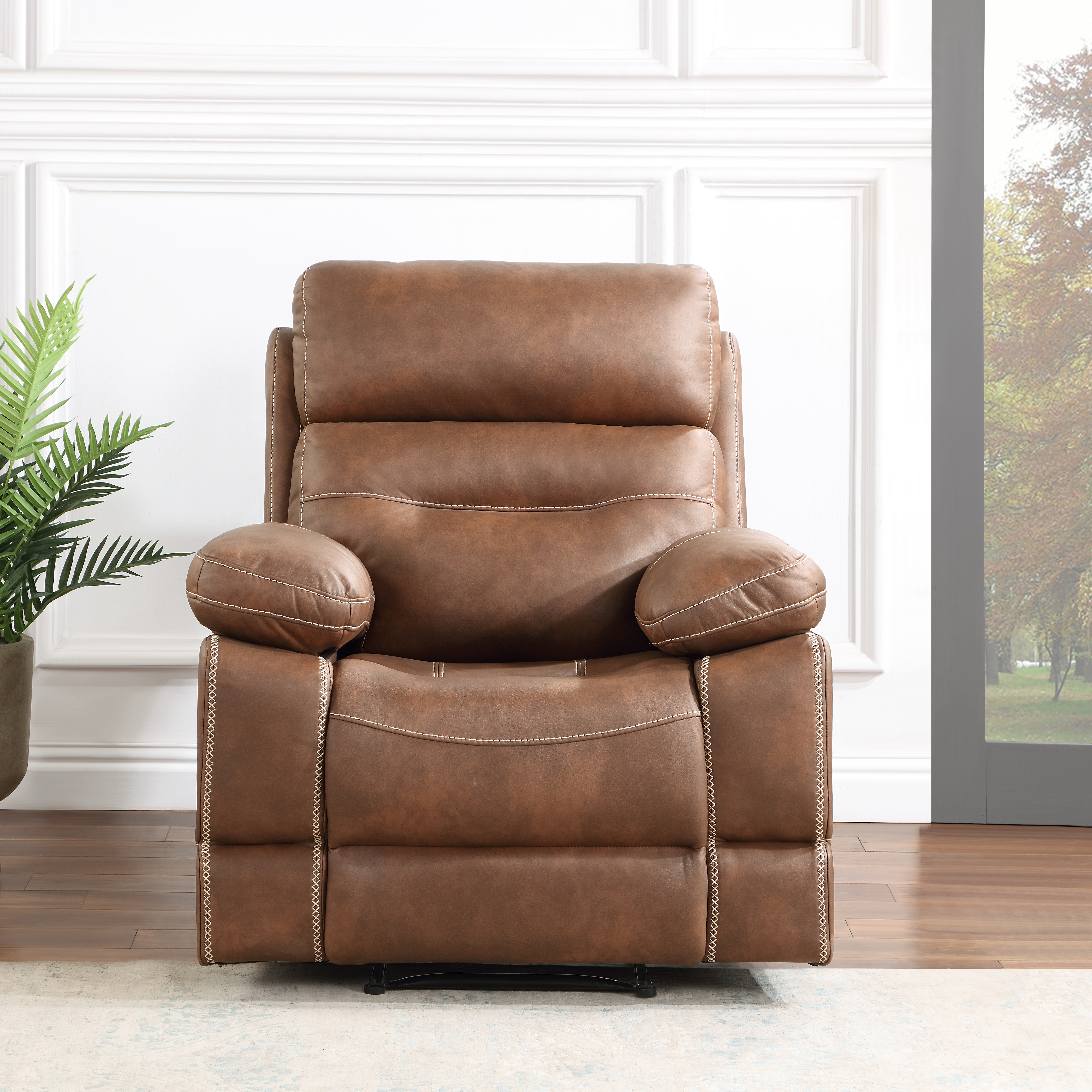 Rudger - Manual Recliner Chair - Brown