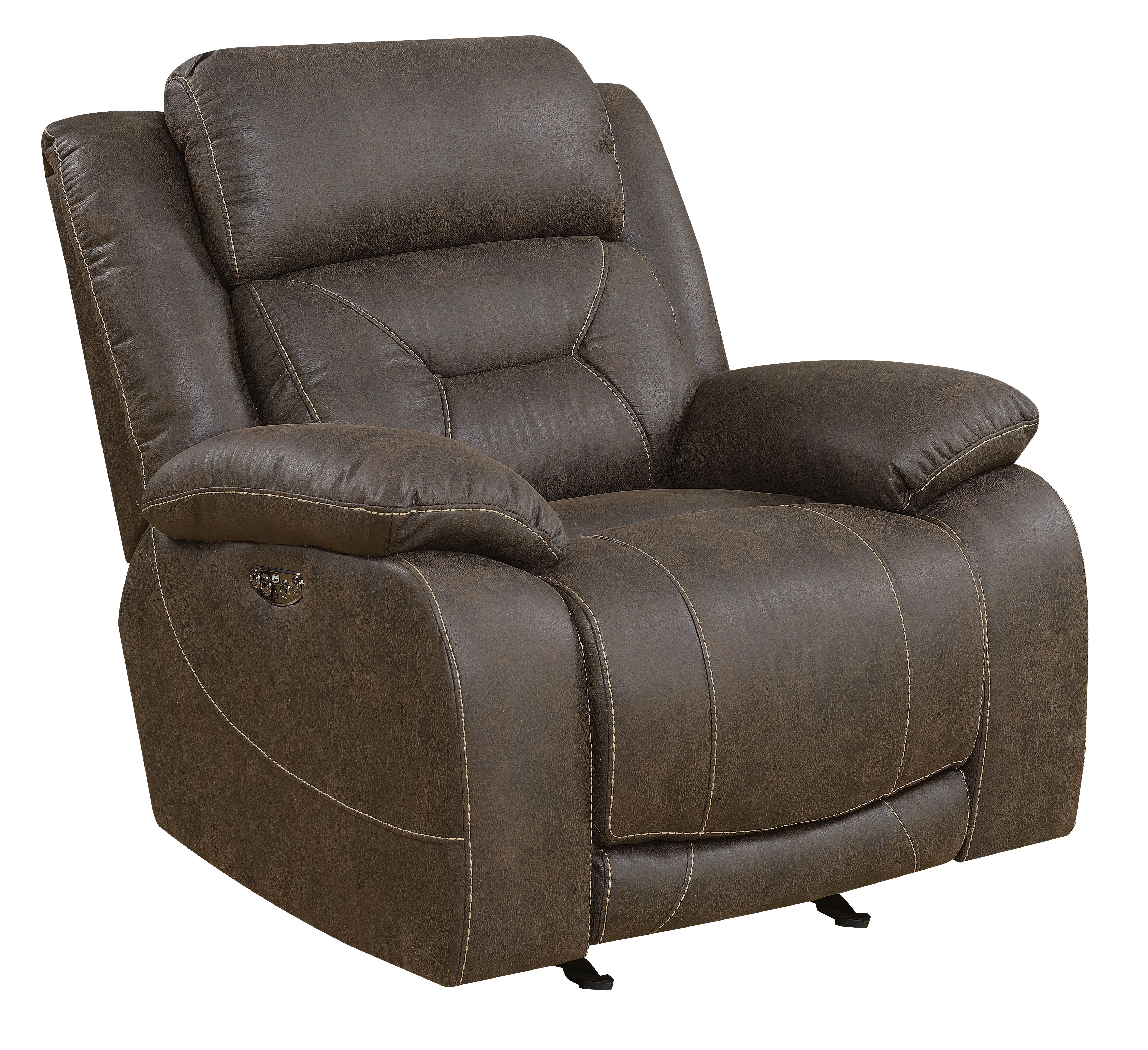 Aria - Dual Power Recliner - Brown