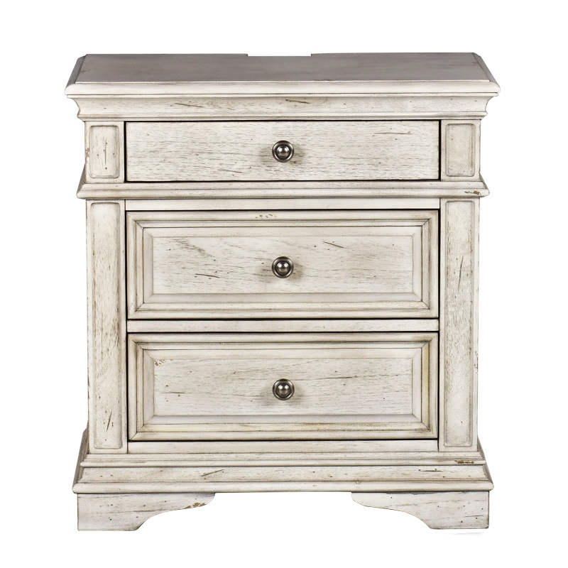 Highland Park - Nightstand With USB - Cathedral White