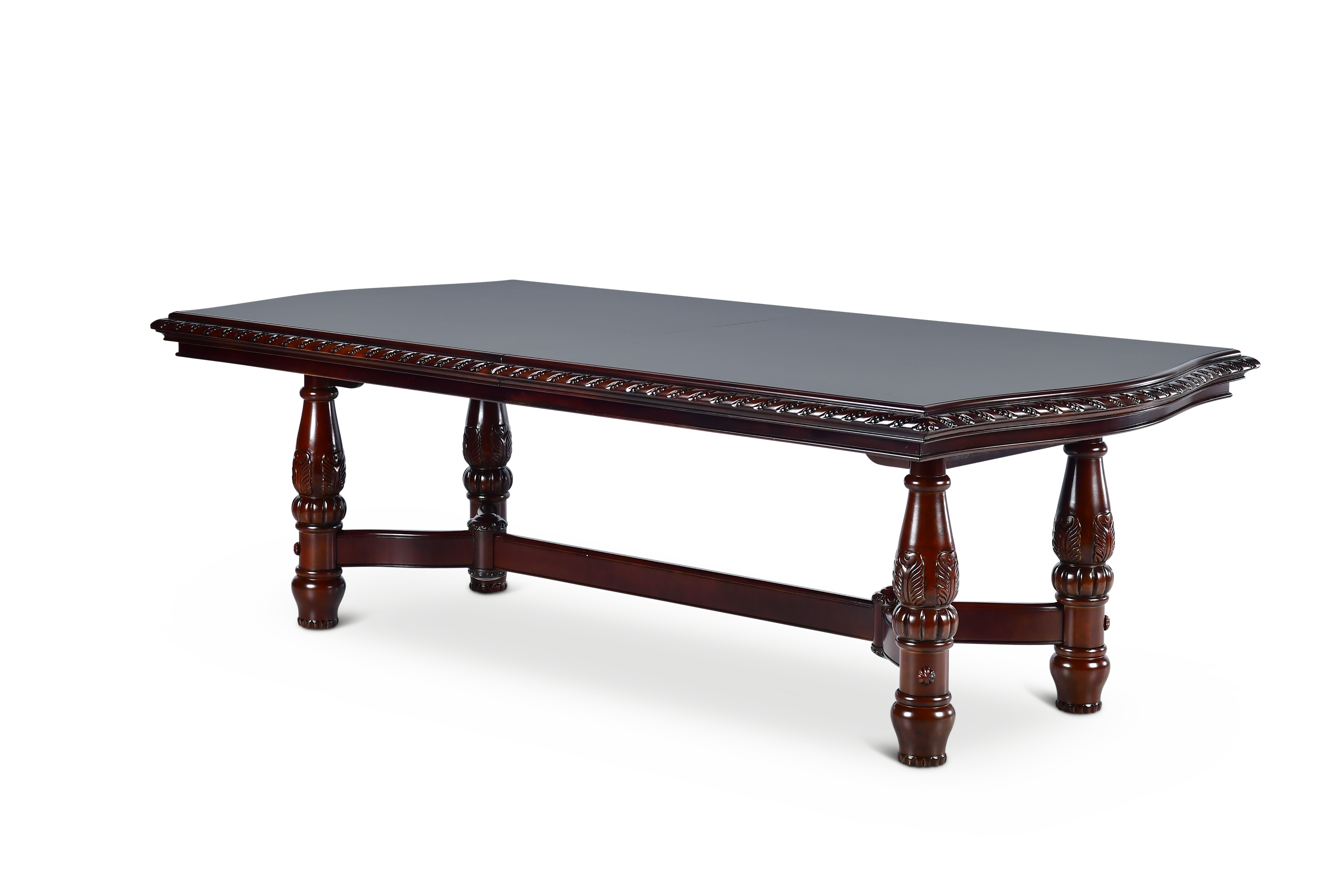 Antoinette - Ped Table With Leaf - Dark Brown