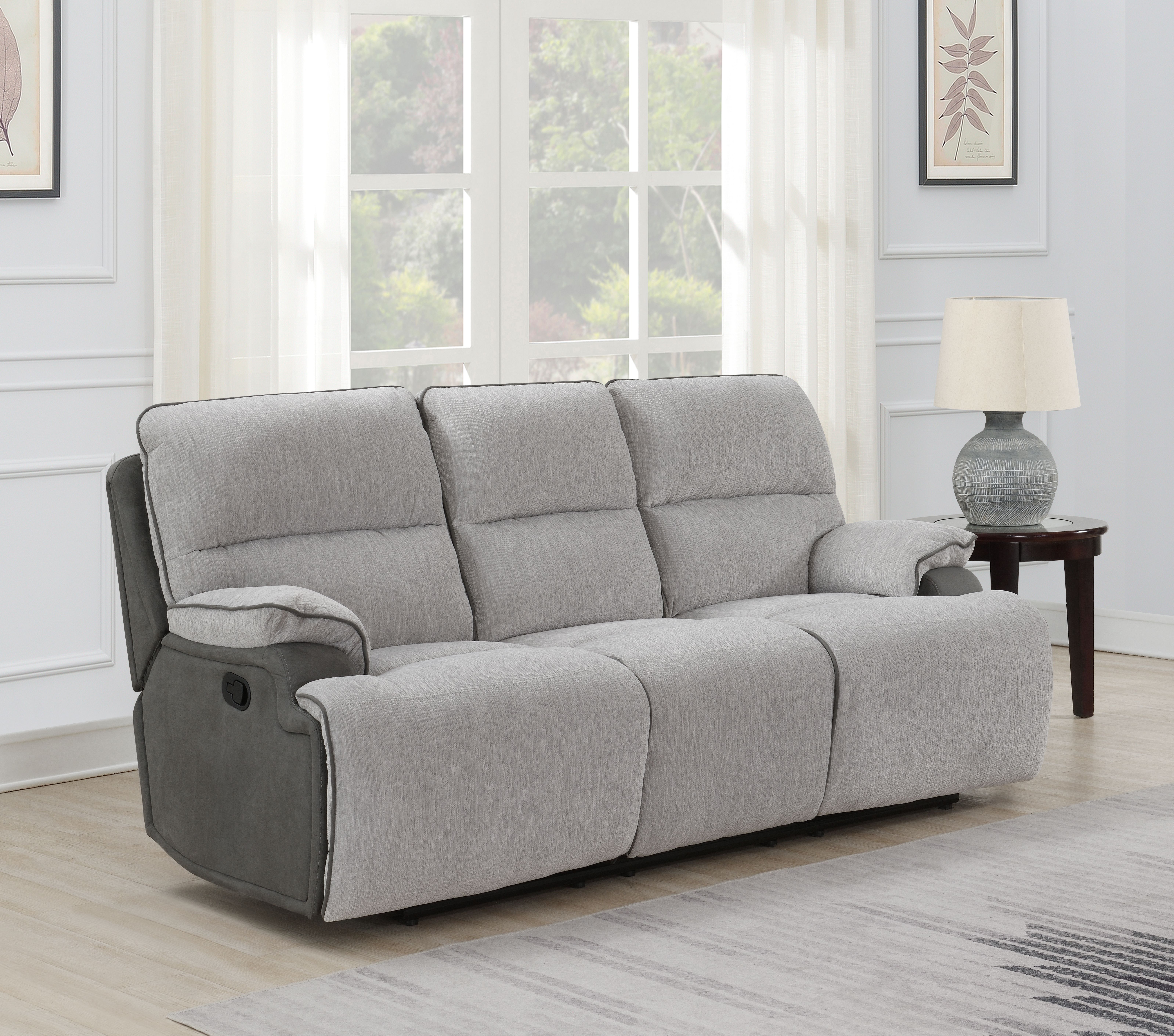 Cyprus - Recliner Sofa - Gray