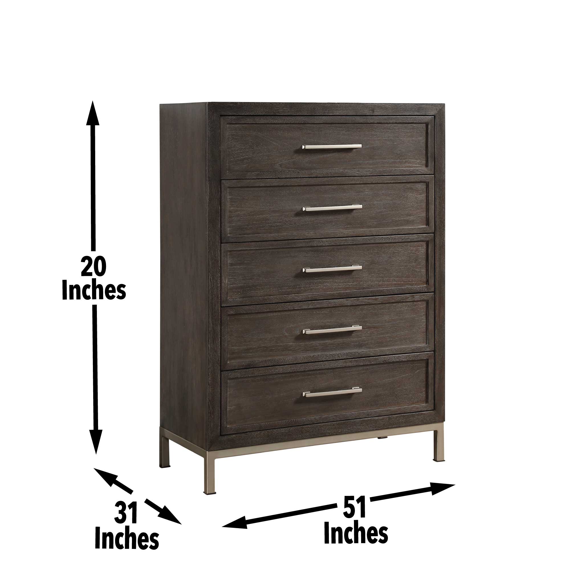 Broomfield - 5-Drawer Chest - Brown