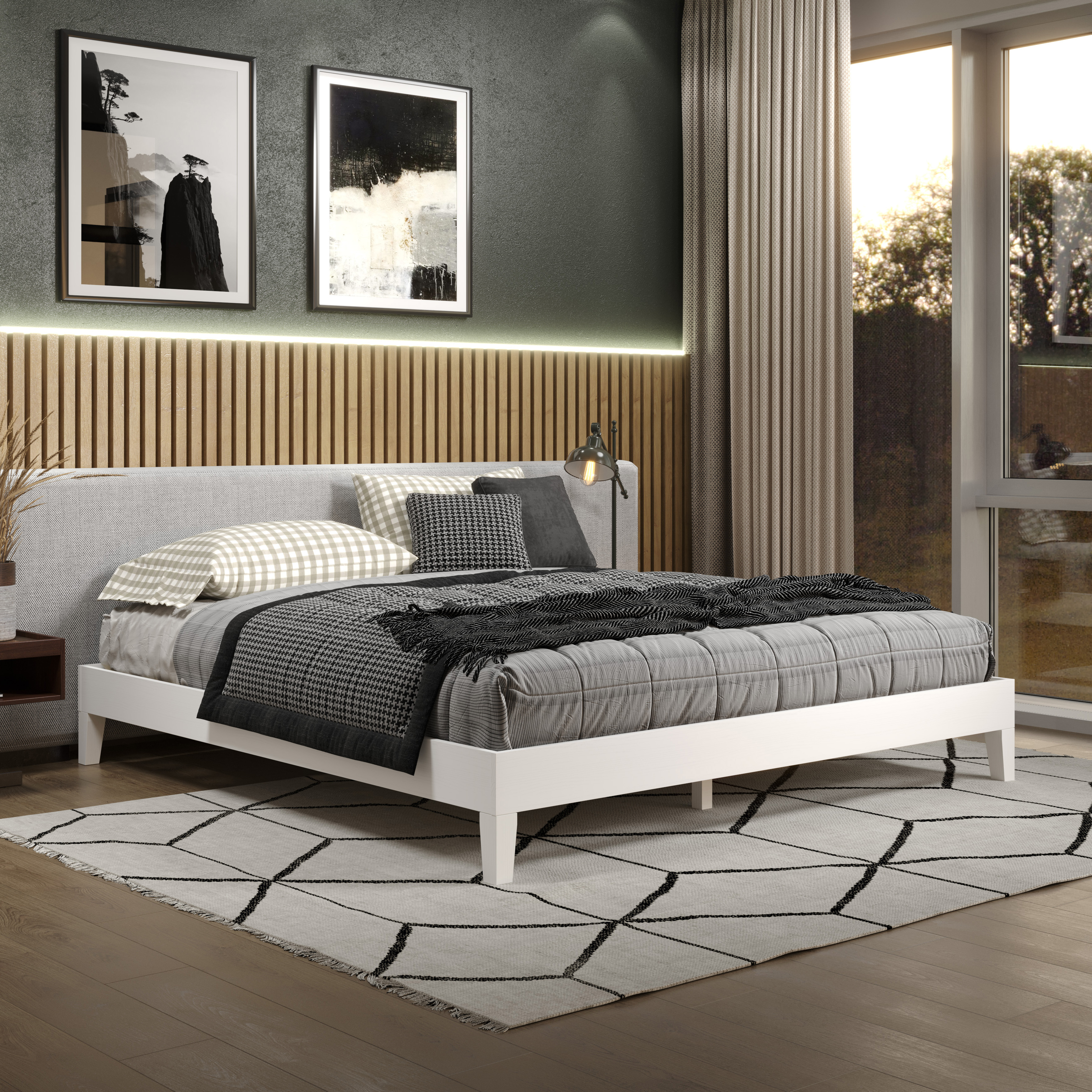 Nix - King Platform Bed - White