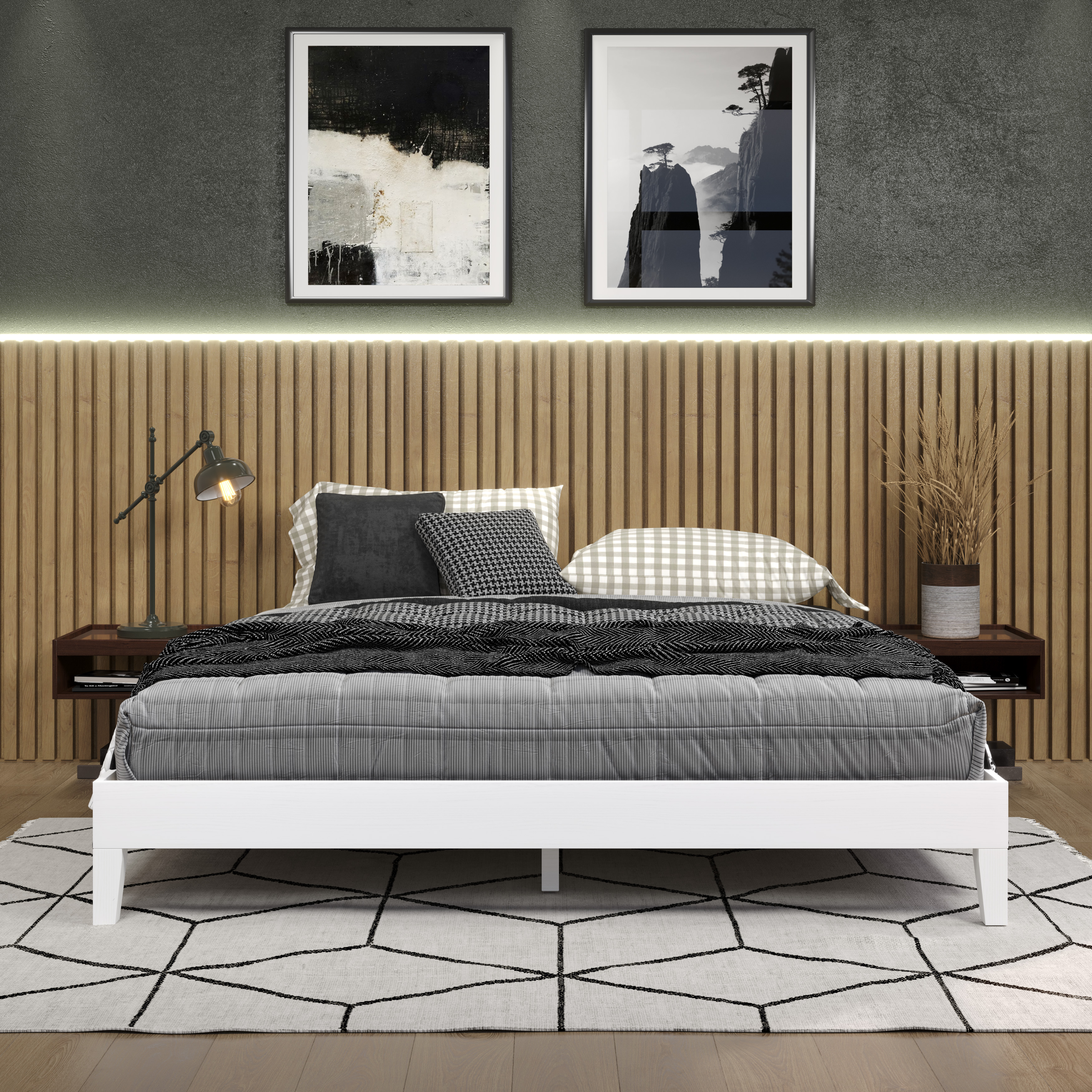 Nix - King Platform Bed - White