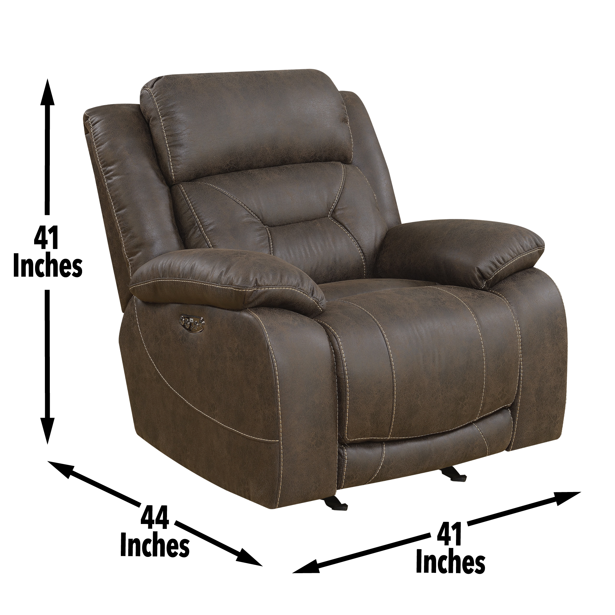 Aria - Dual Power Recliner - Brown