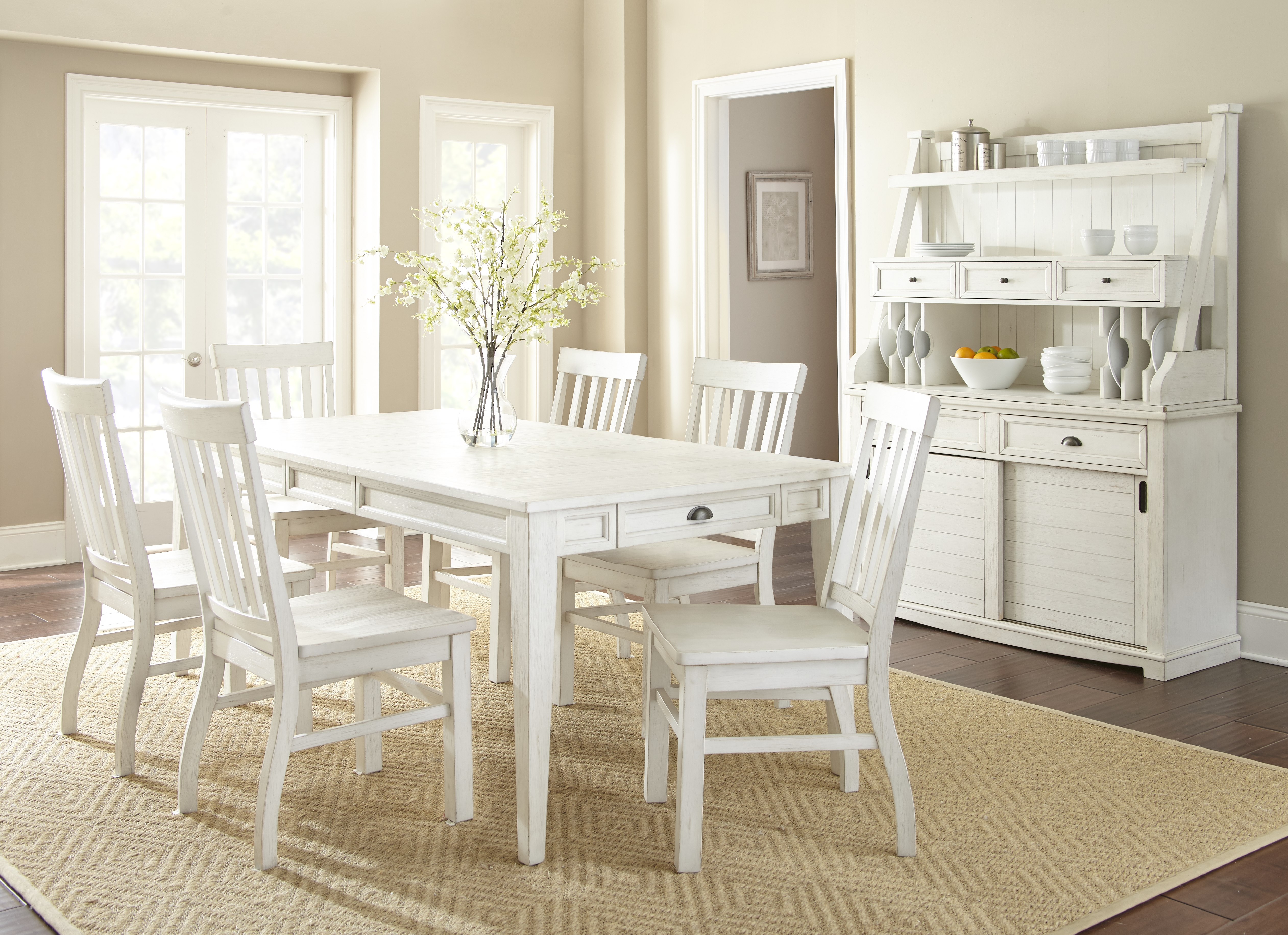 Cayla - 7 Piece Dining Set - White