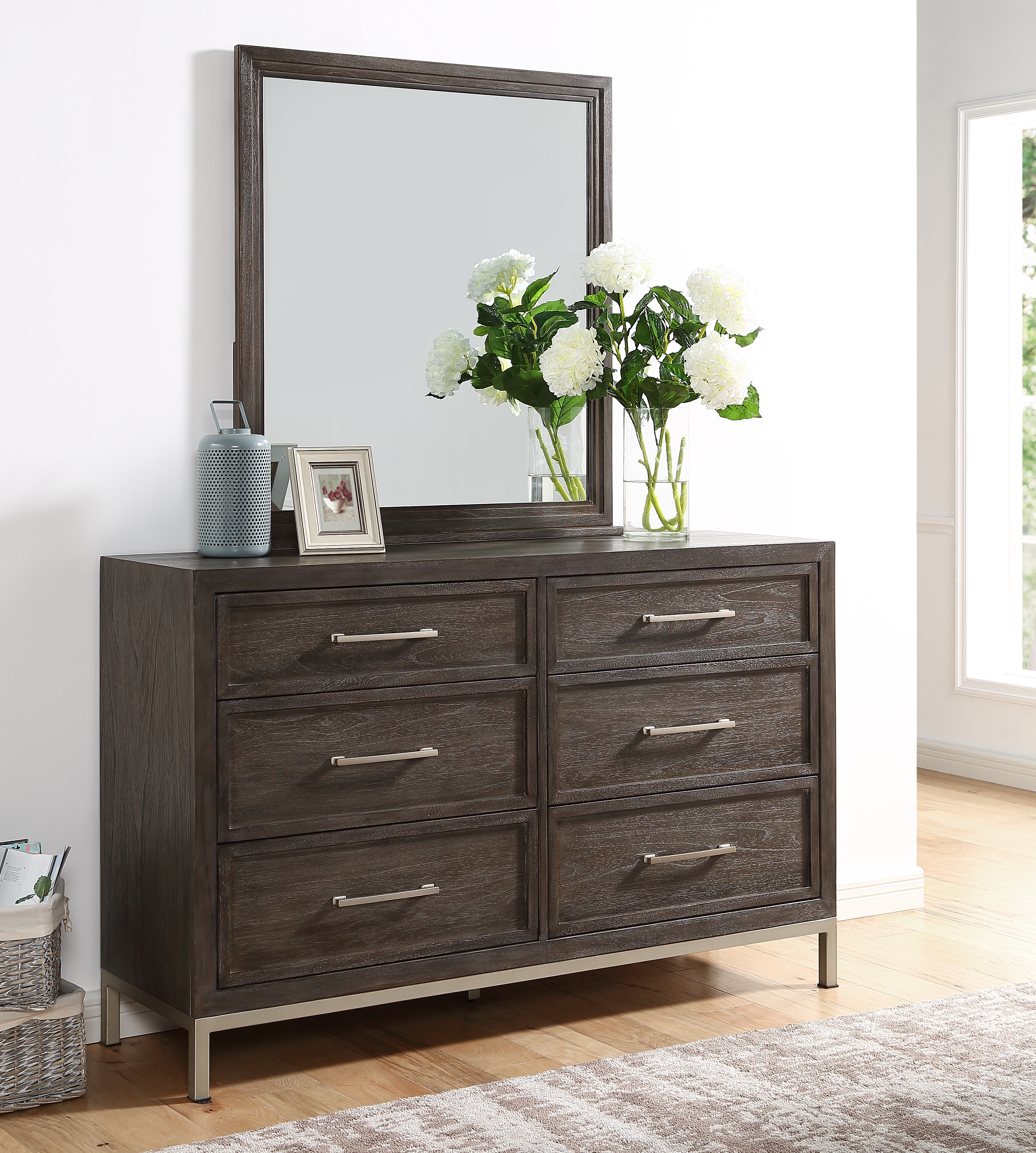 Broomfield - Dresser And Mirror - Dark Brown