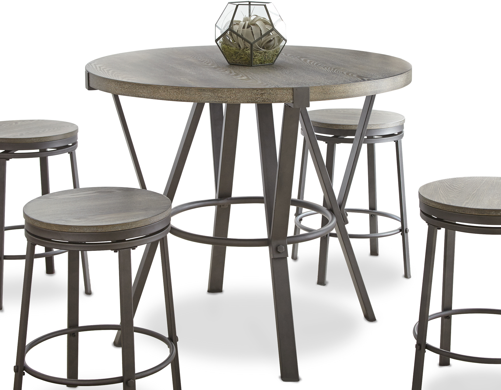 Portland - Round Counter Table - Dark Gray