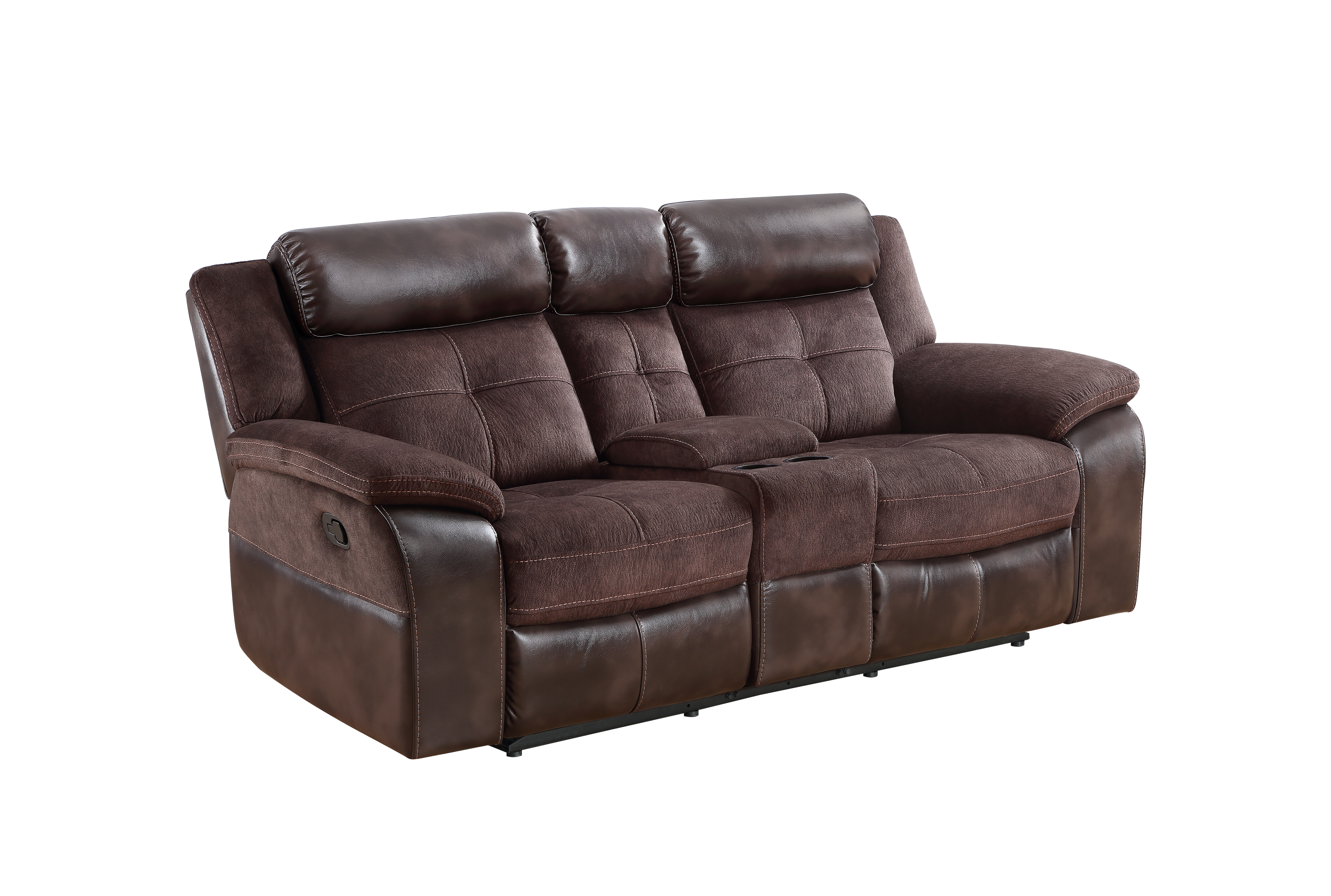 Pueblo - Manual Recliner Console - Dark Brown